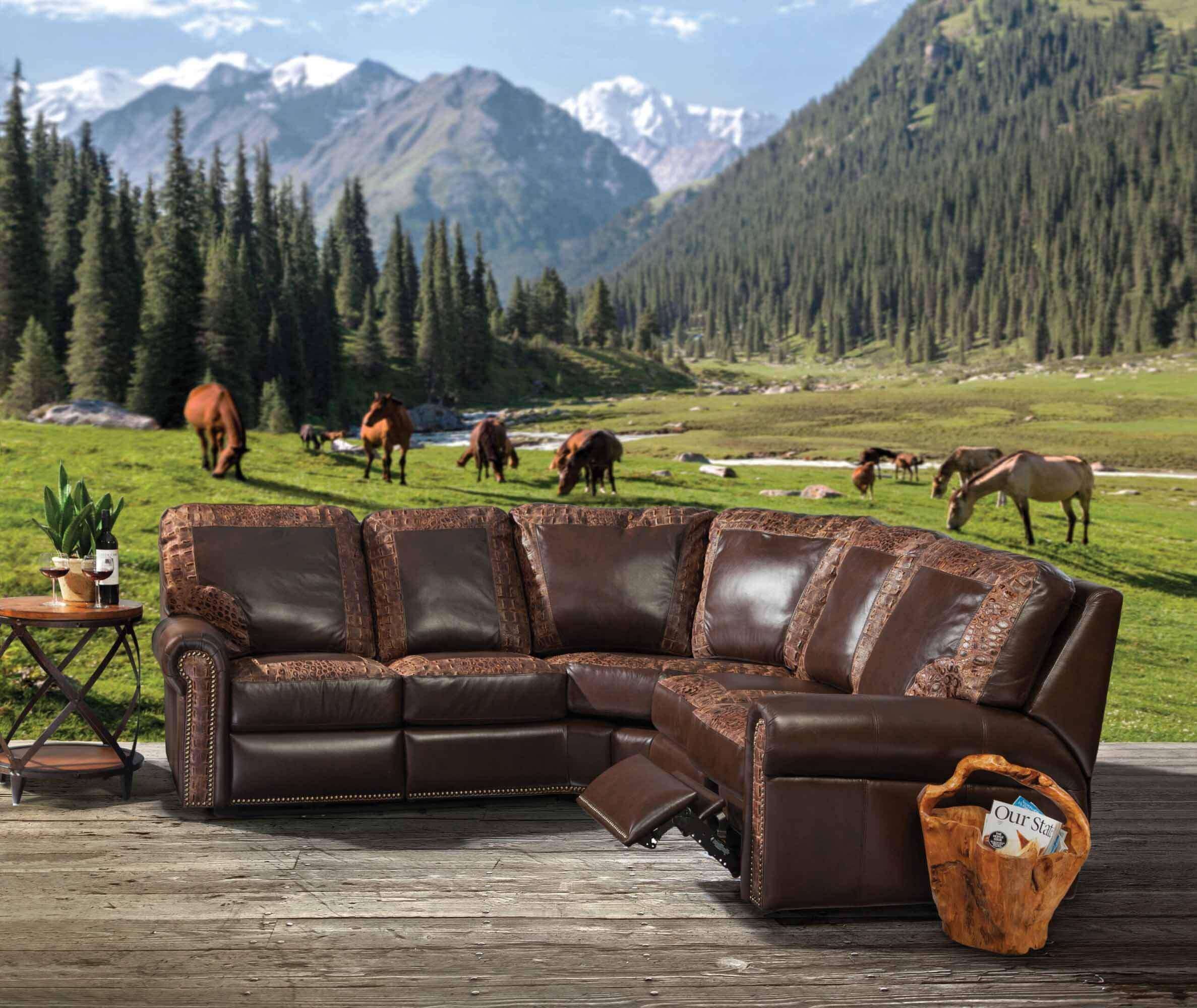 Frisco Leather Reclining Sectional - Image 7
