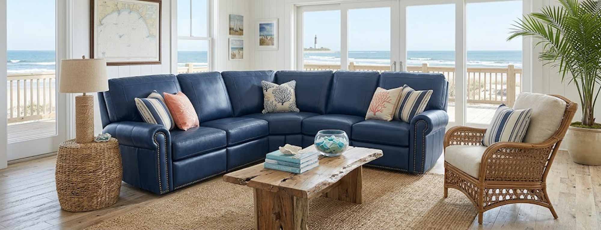 Frisco Leather Reclining Sectional - Image 8
