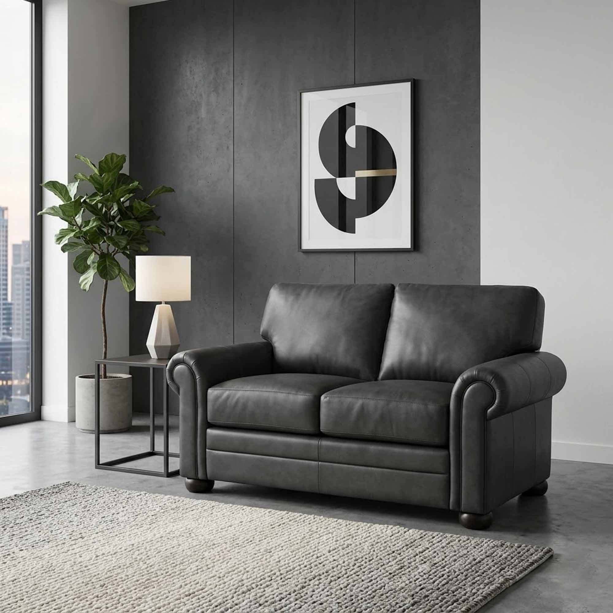 Georgia Leather Loveseat - Image 3