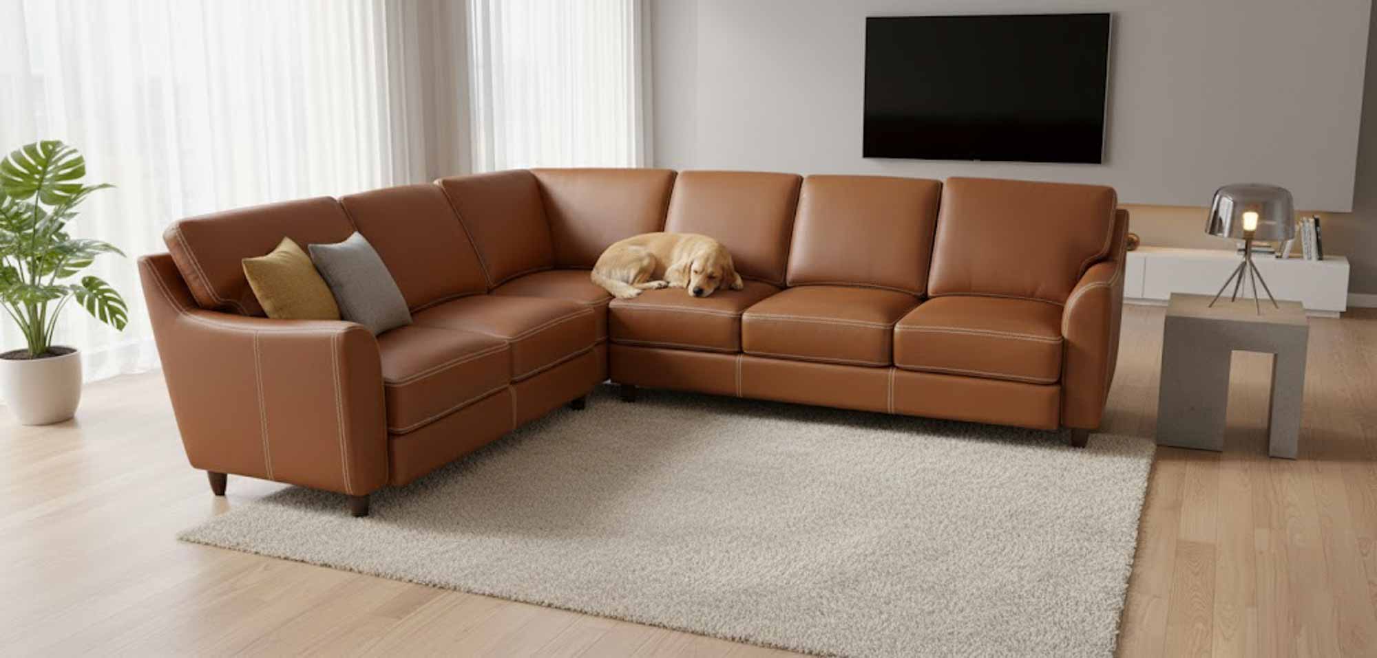 Great Texas Leather Sectional - Image 4