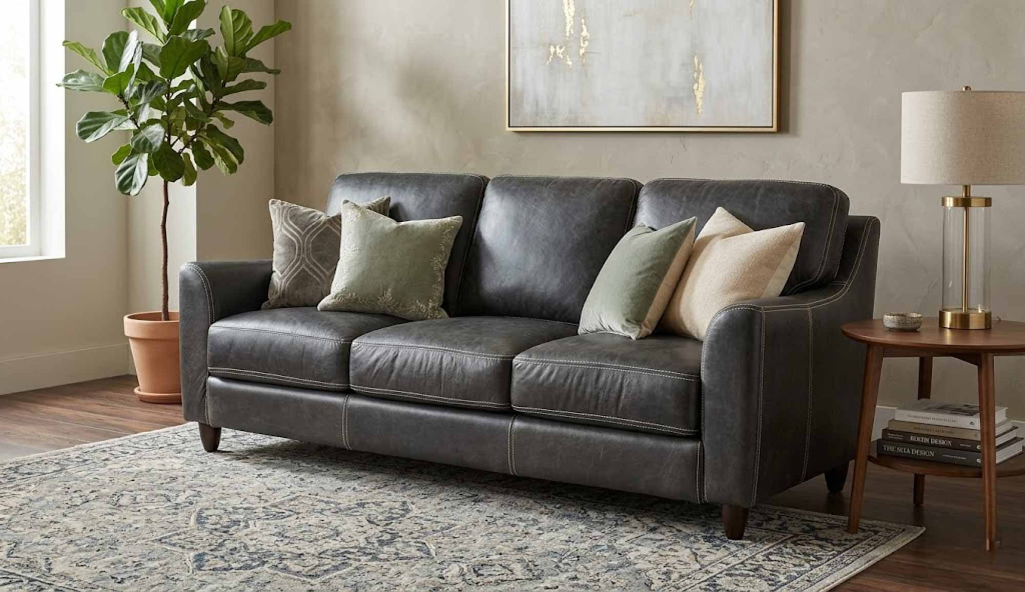 Great Texas Leather Sofa - Image 4