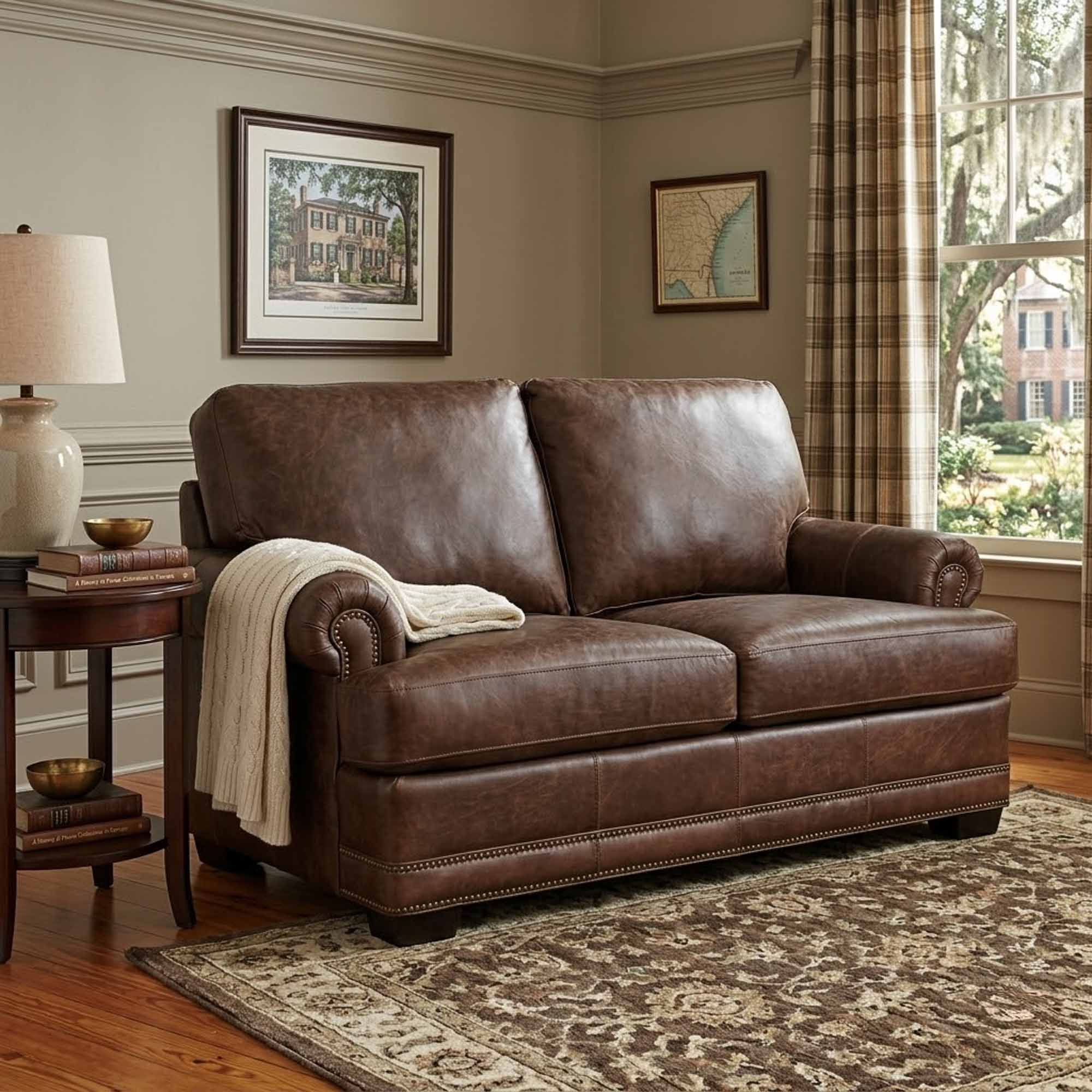 Gunner Leather Loveseat - Image 2