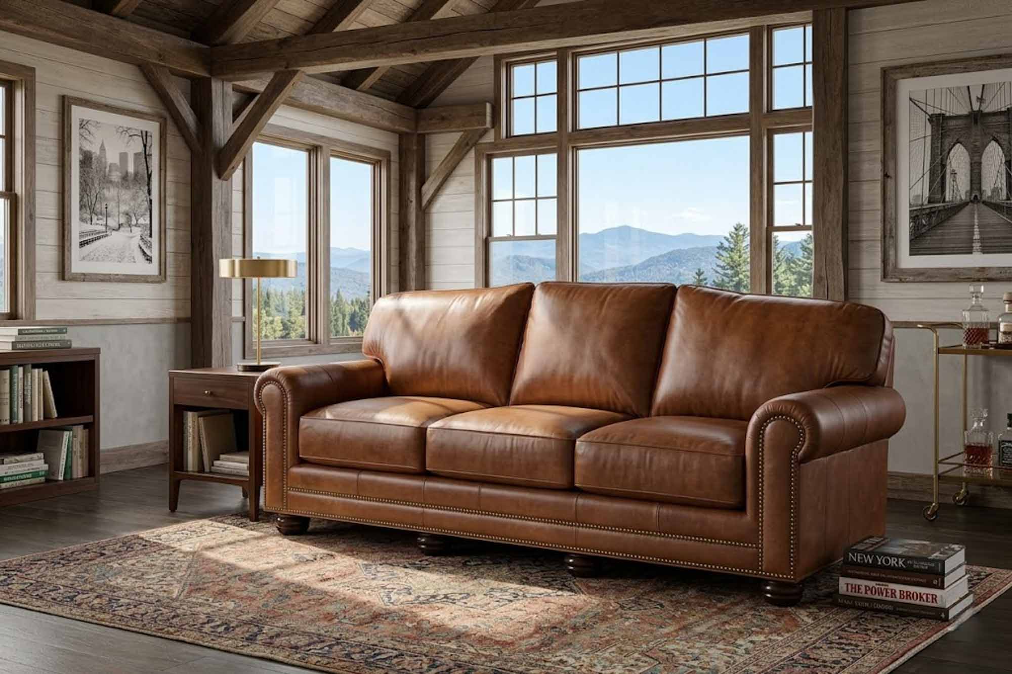Hadlock Leather Sleeper Sofa - Image 7