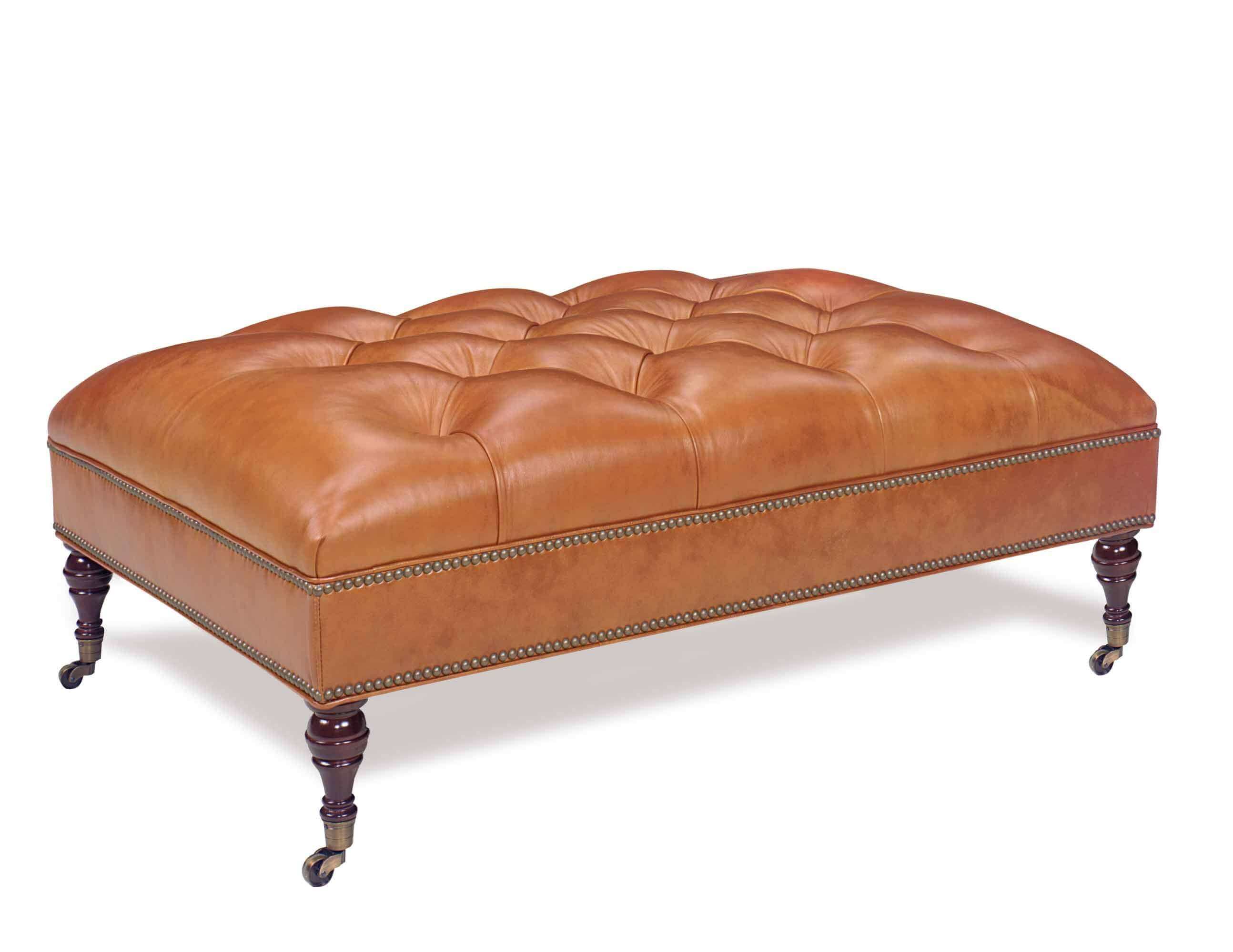 Hancock Leather Ottoman