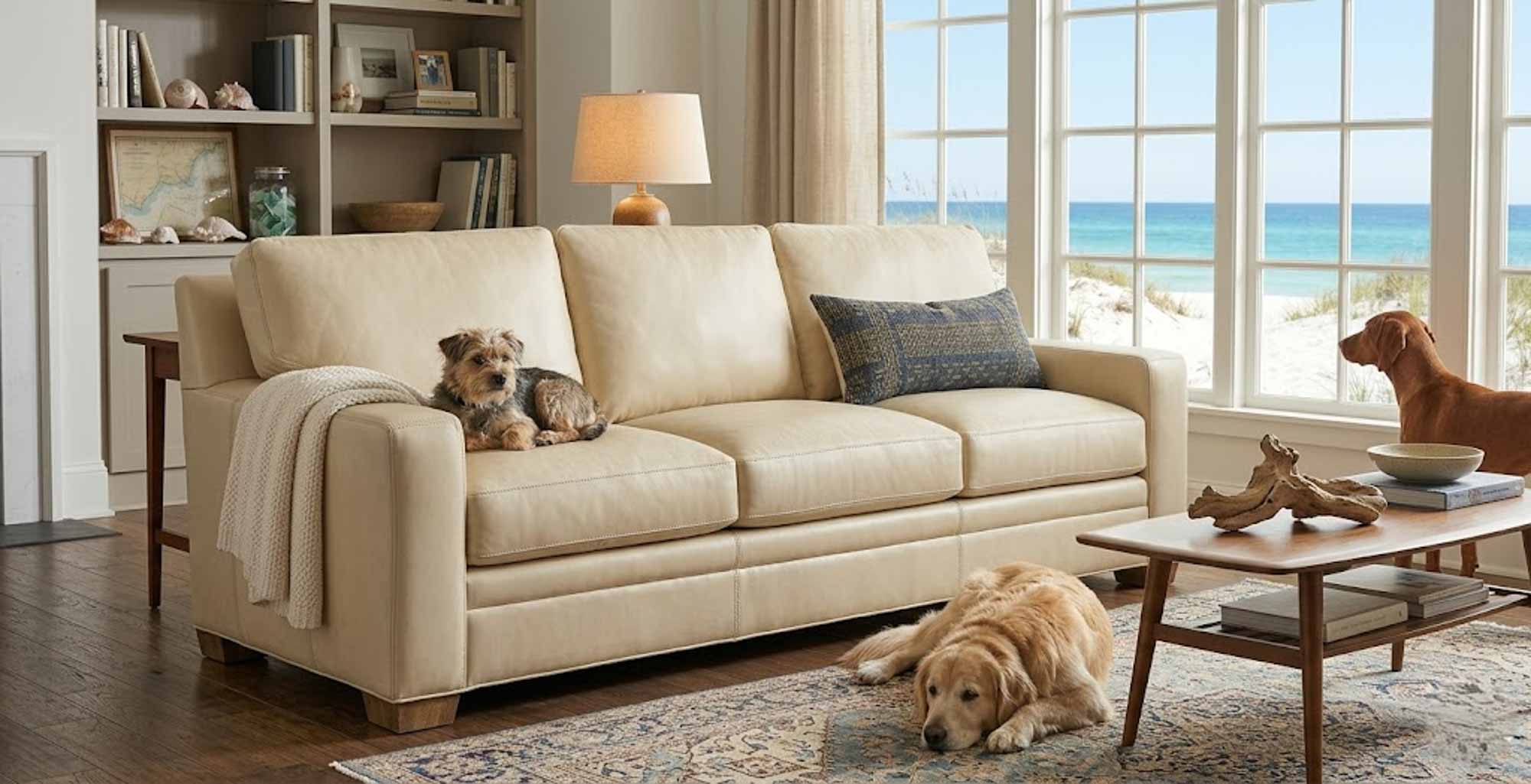 Hanley Leather Sleeper Sofa - Image 4