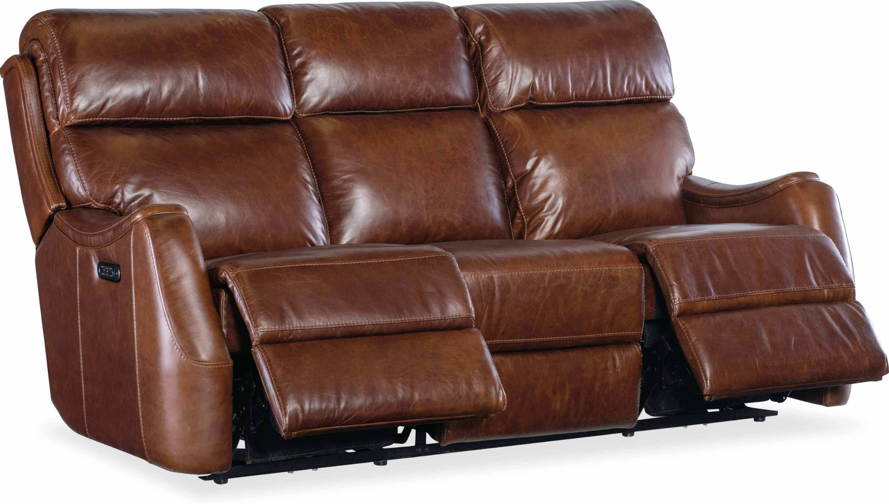 Harlan Zero Gravity Leather Power Reclining Sofa With Articulating Headrest - Image 5