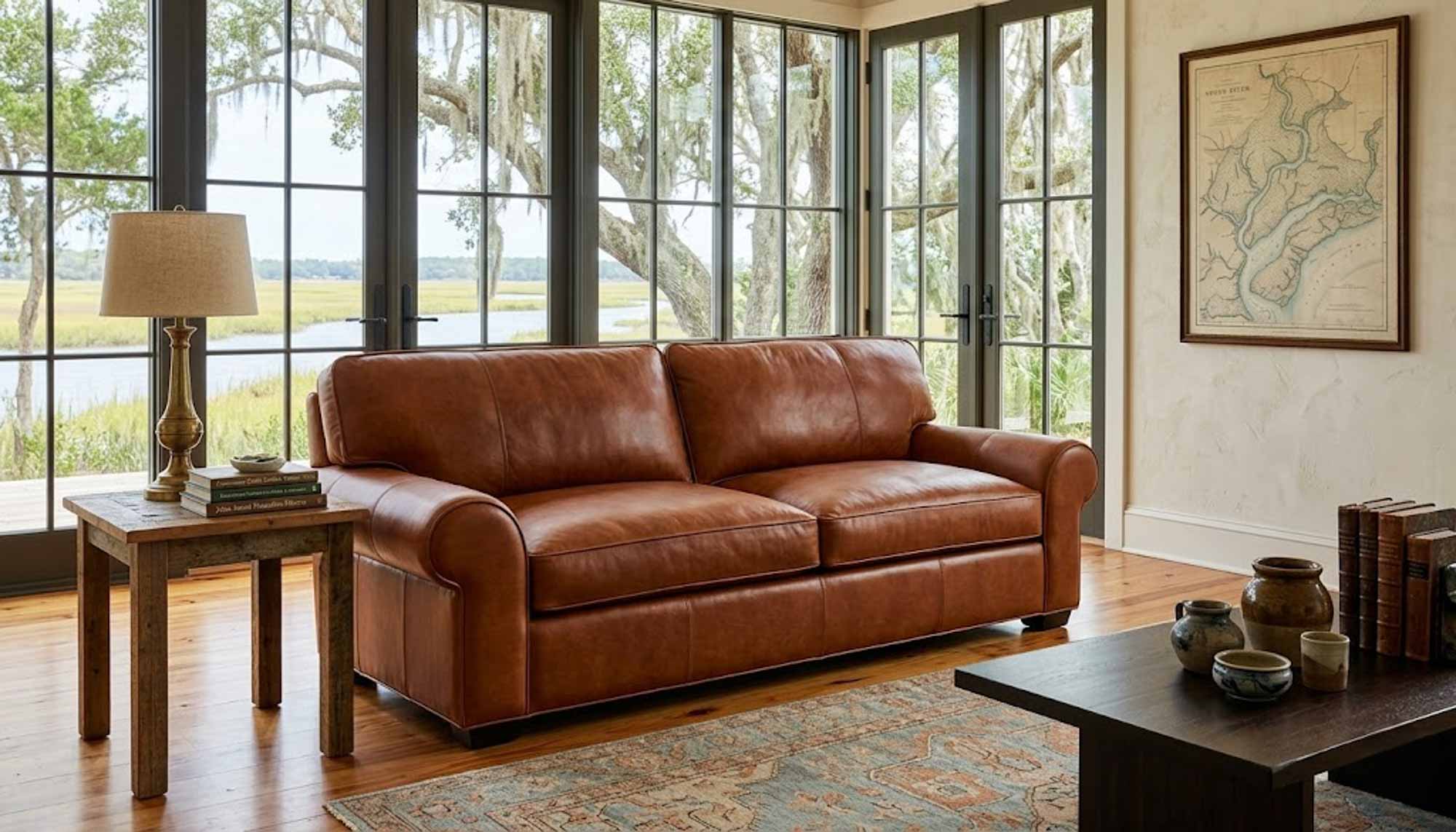 Helen Leather Loveseat - Image 7