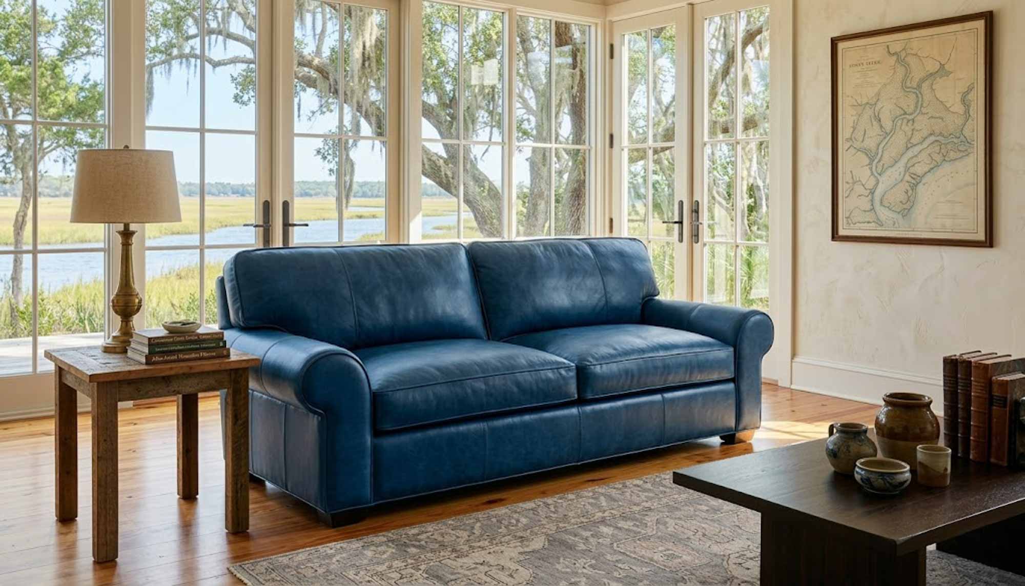 Helen Leather Loveseat - Image 8
