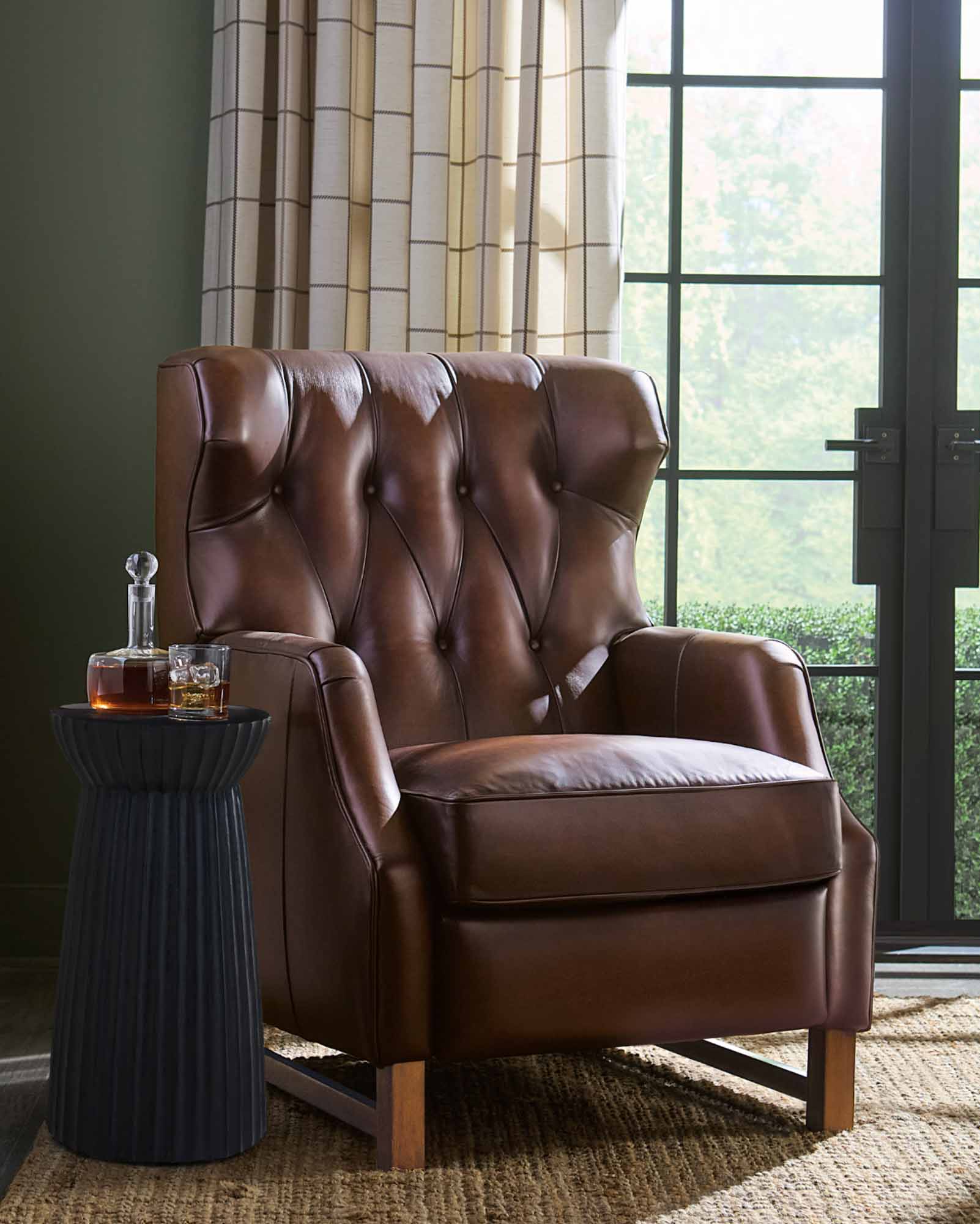 Hendrick Leather Recliner In Brown - Image 6