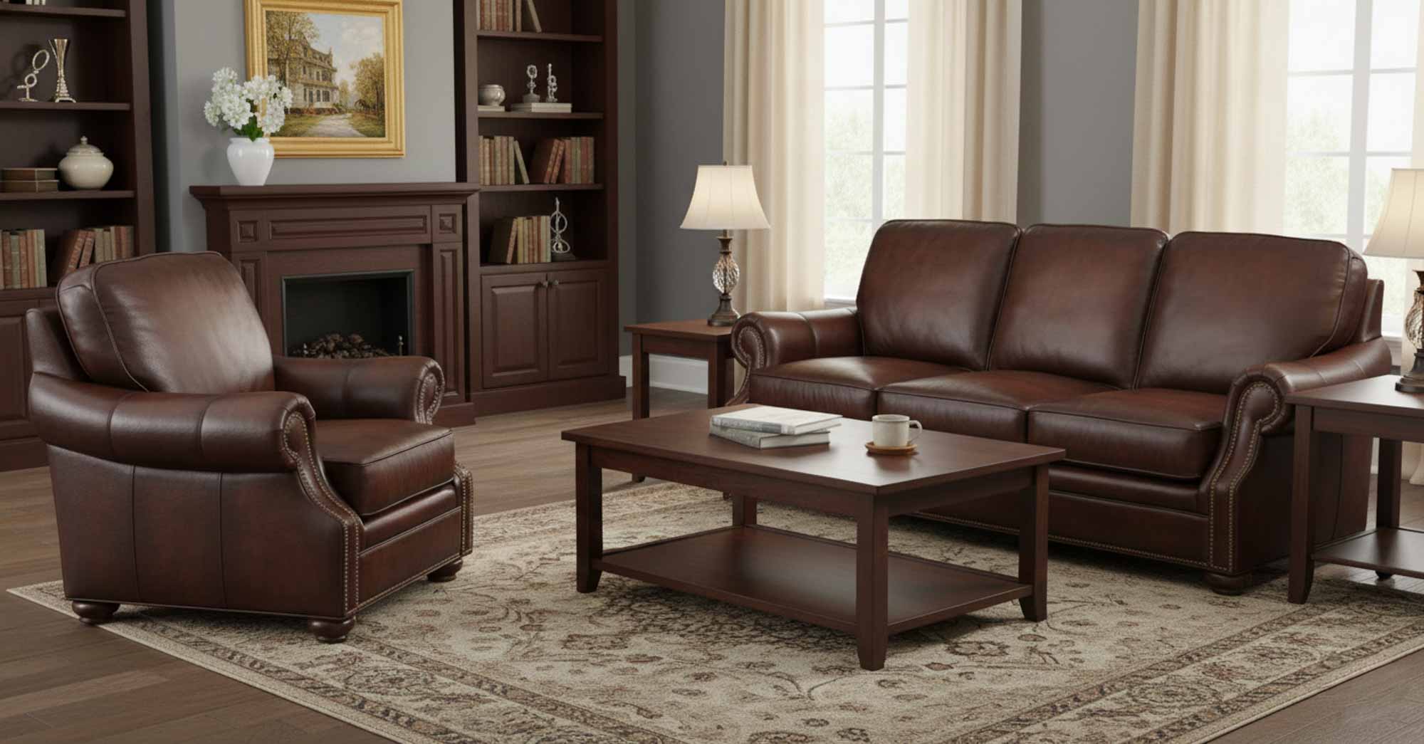 Herrigan Leather Chair - Image 3