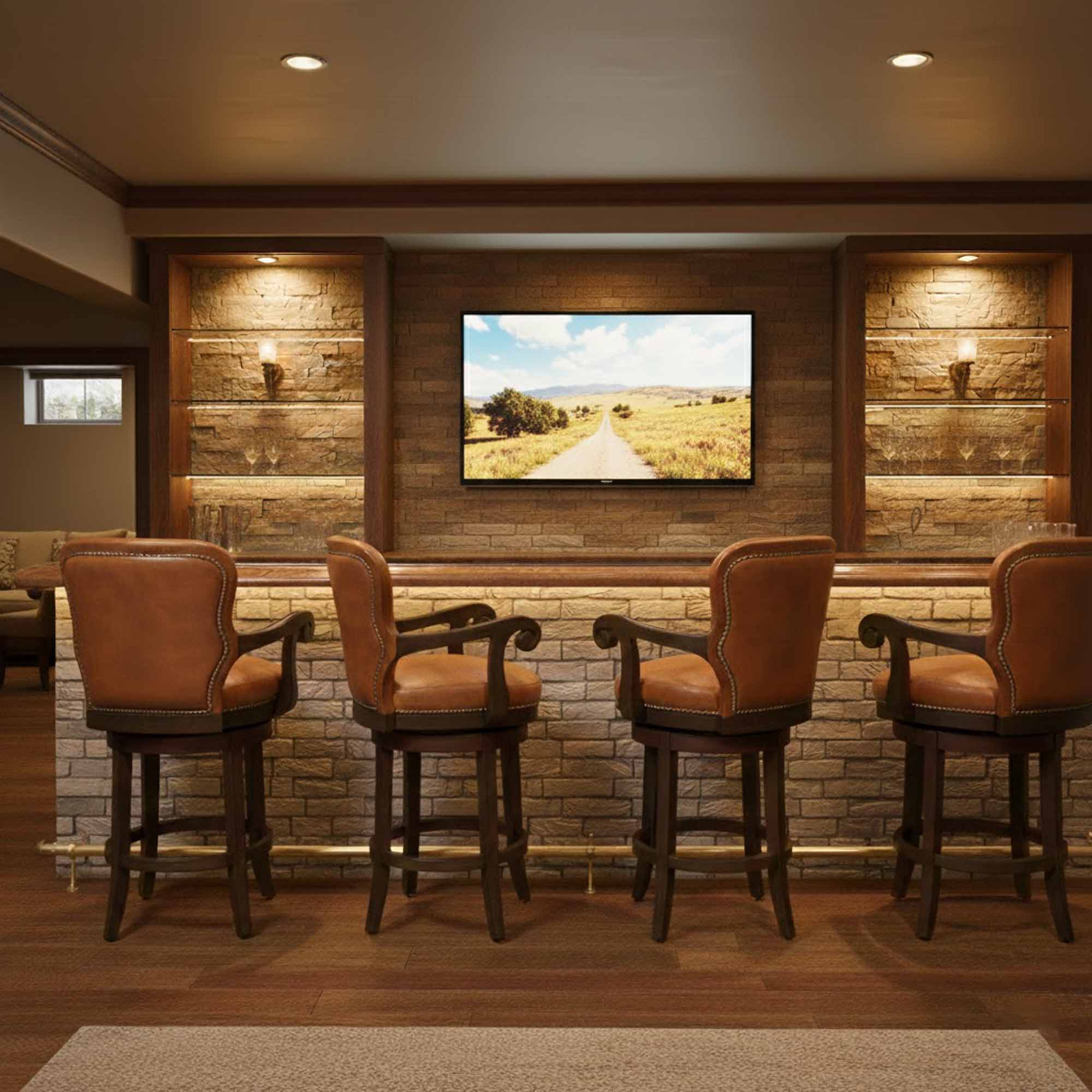 Hillsdale Leather Swivel Bar Stool - Image 5
