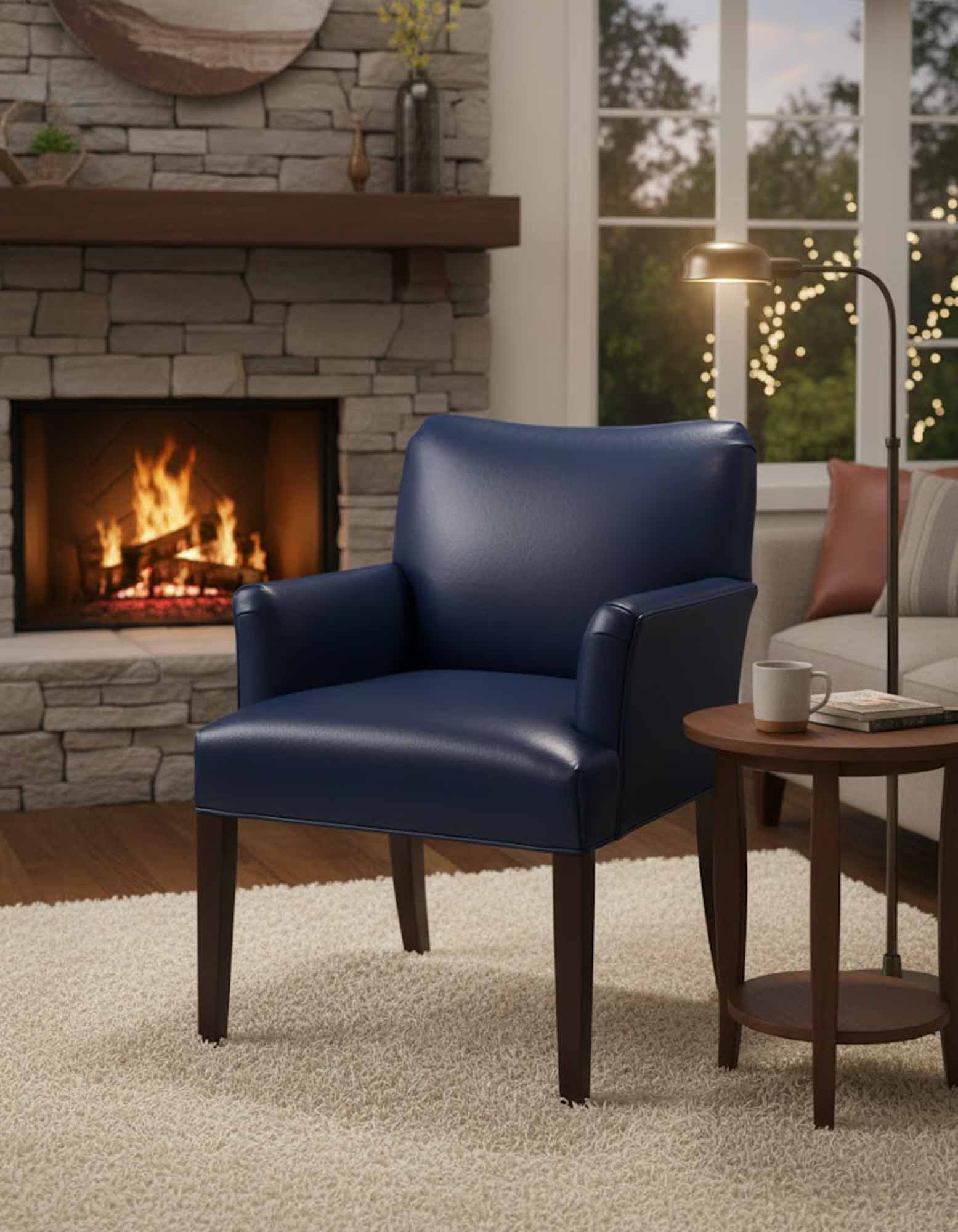 Hyde Park Leather Accent Chair - Image 2