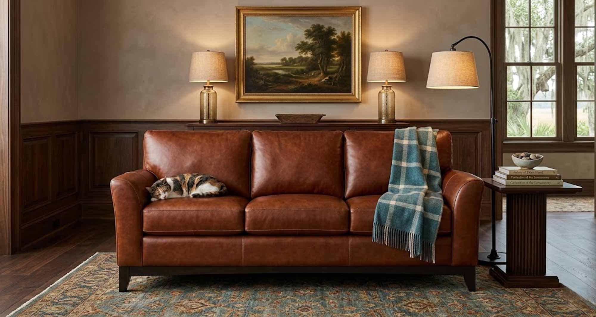 India Leather Sofa - Image 10