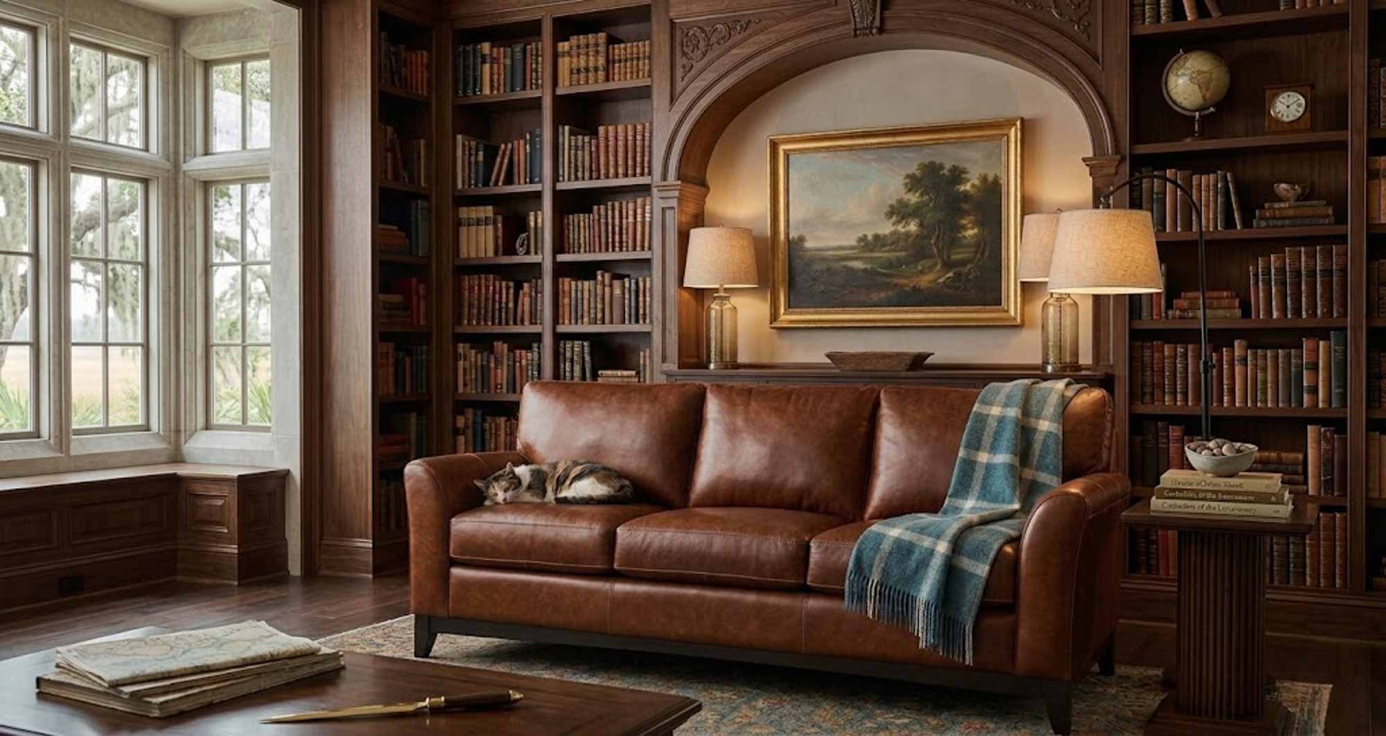 India Leather Sofa - Image 11