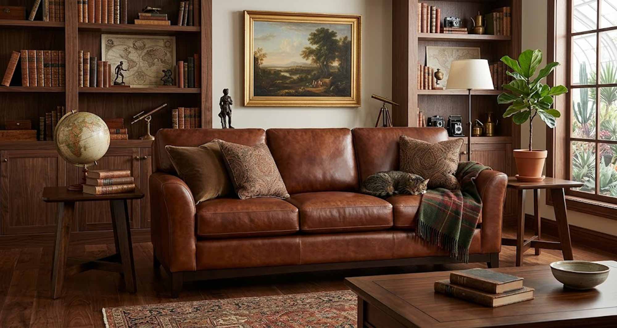 India Leather Sofa - Image 9