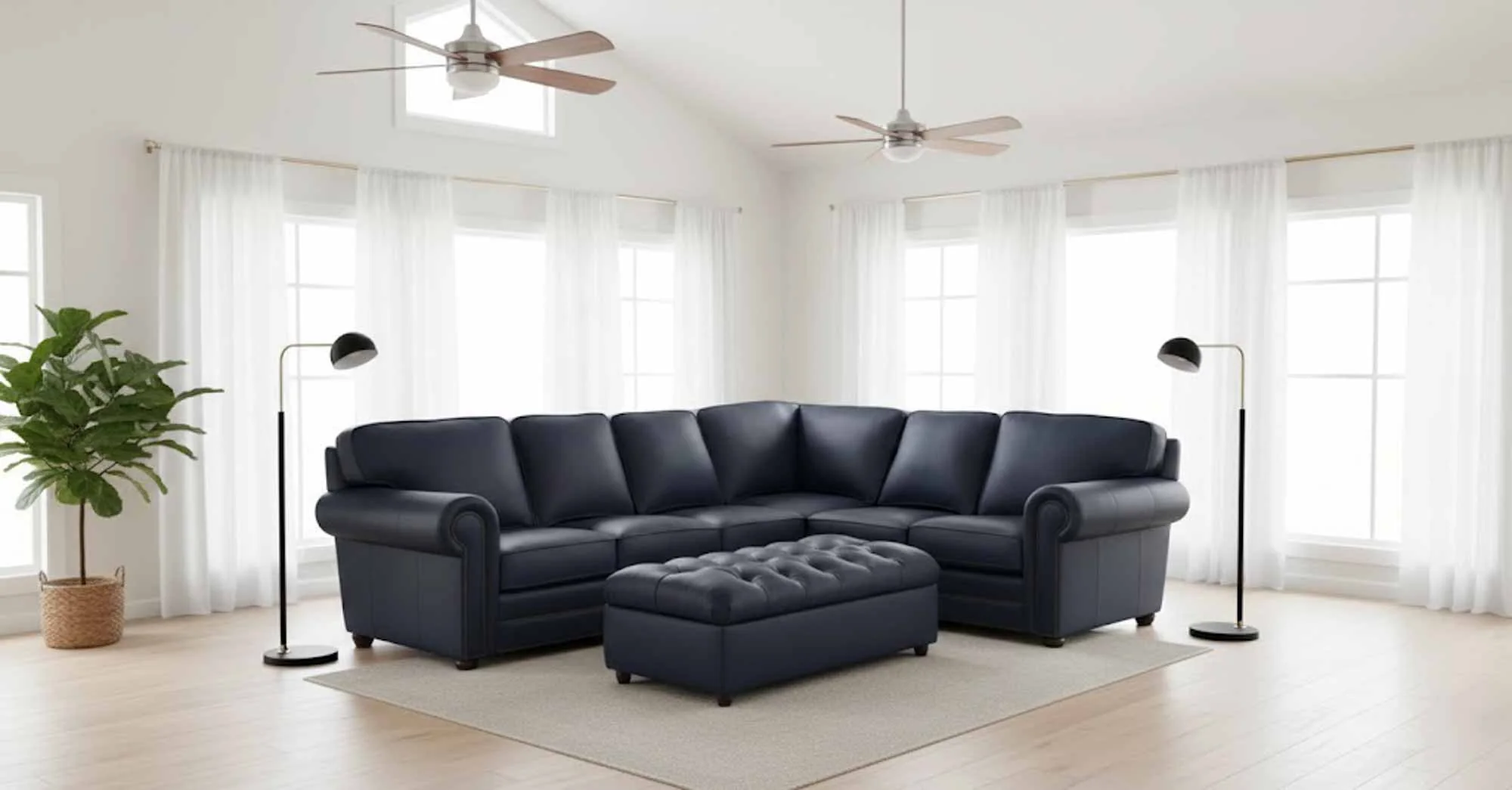 Isenhour Leather Sectional - Image 2