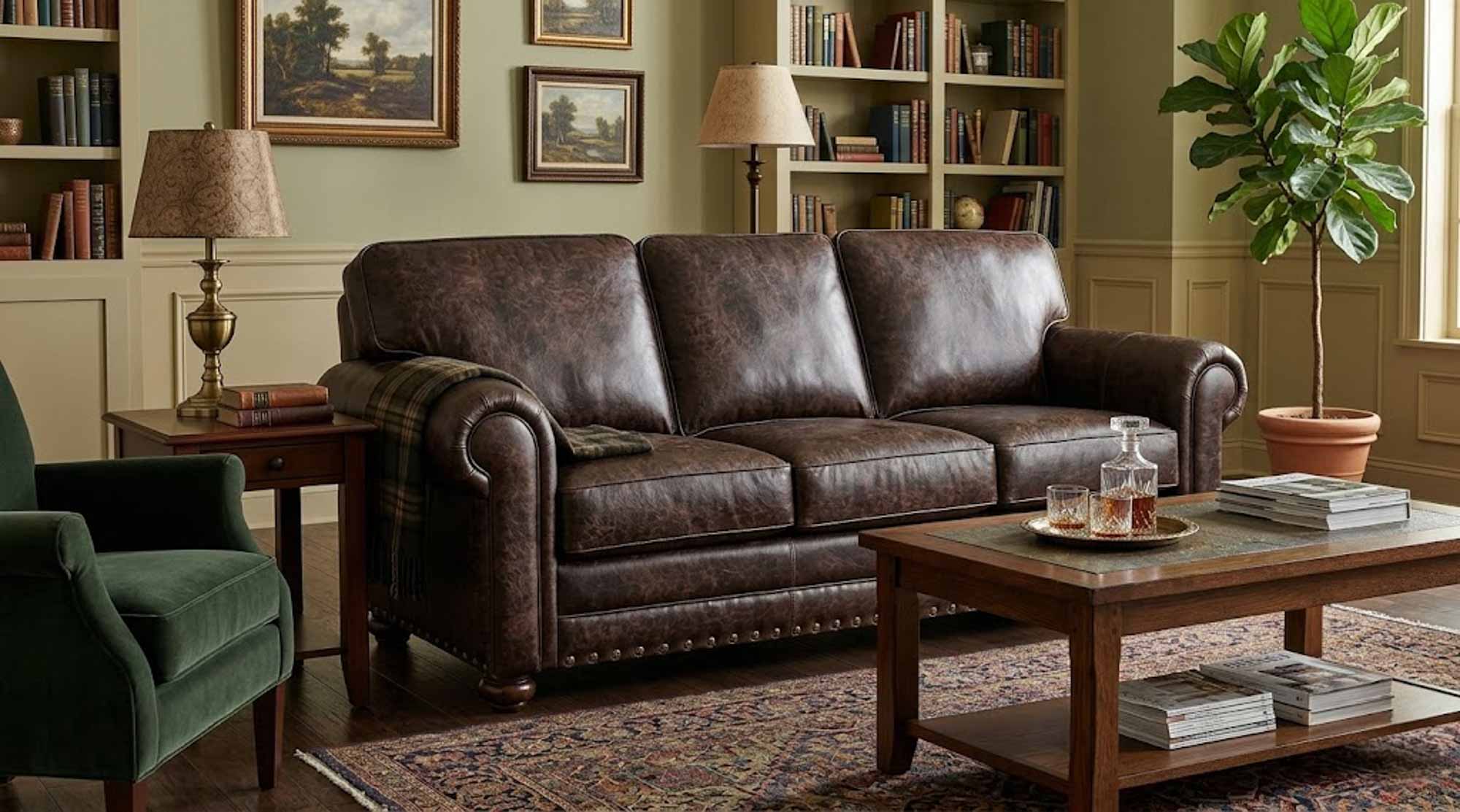 Isenhour Leather Sofa - Image 4