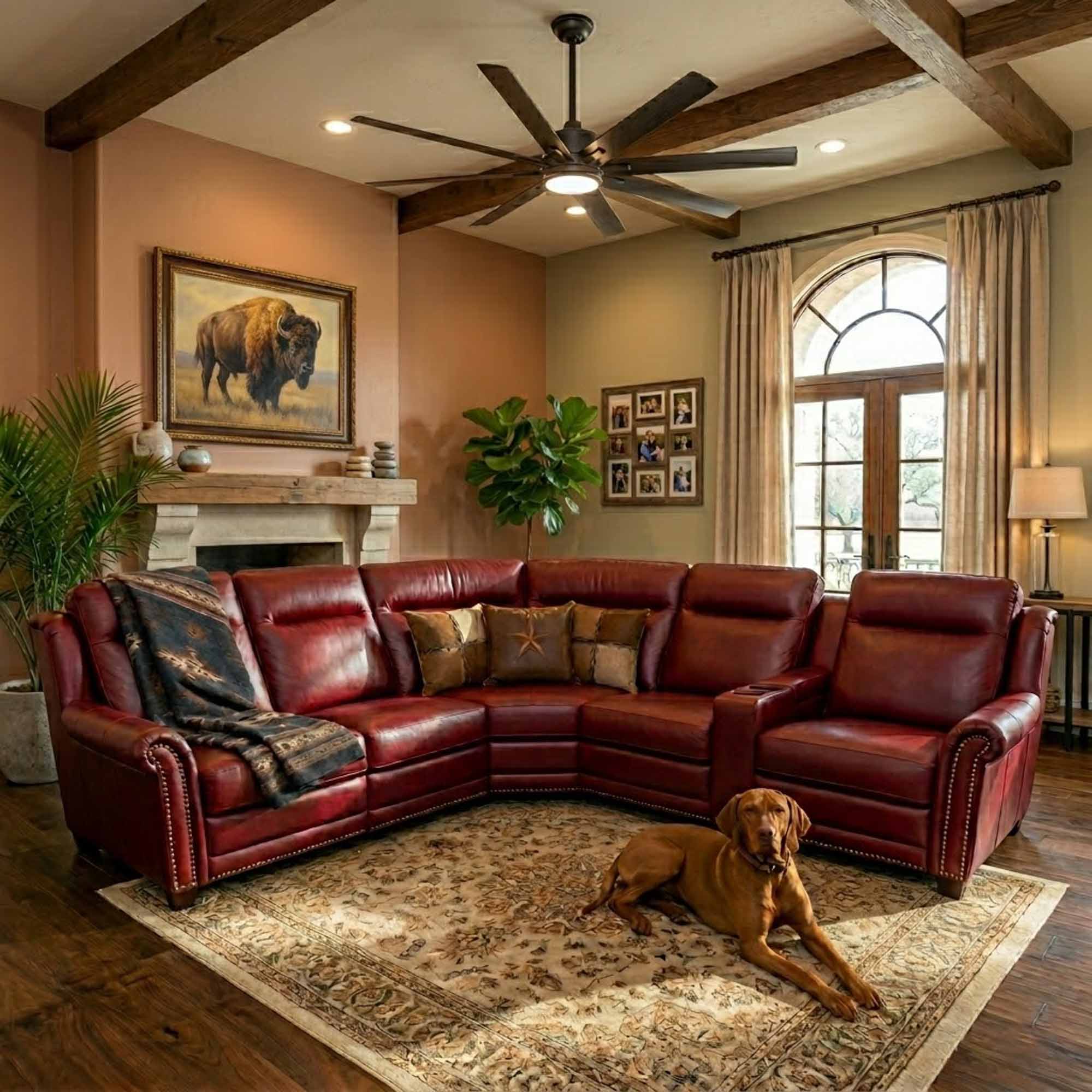 Isla Leather Power Reclining Sectional With Articulating Headrest - Image 5