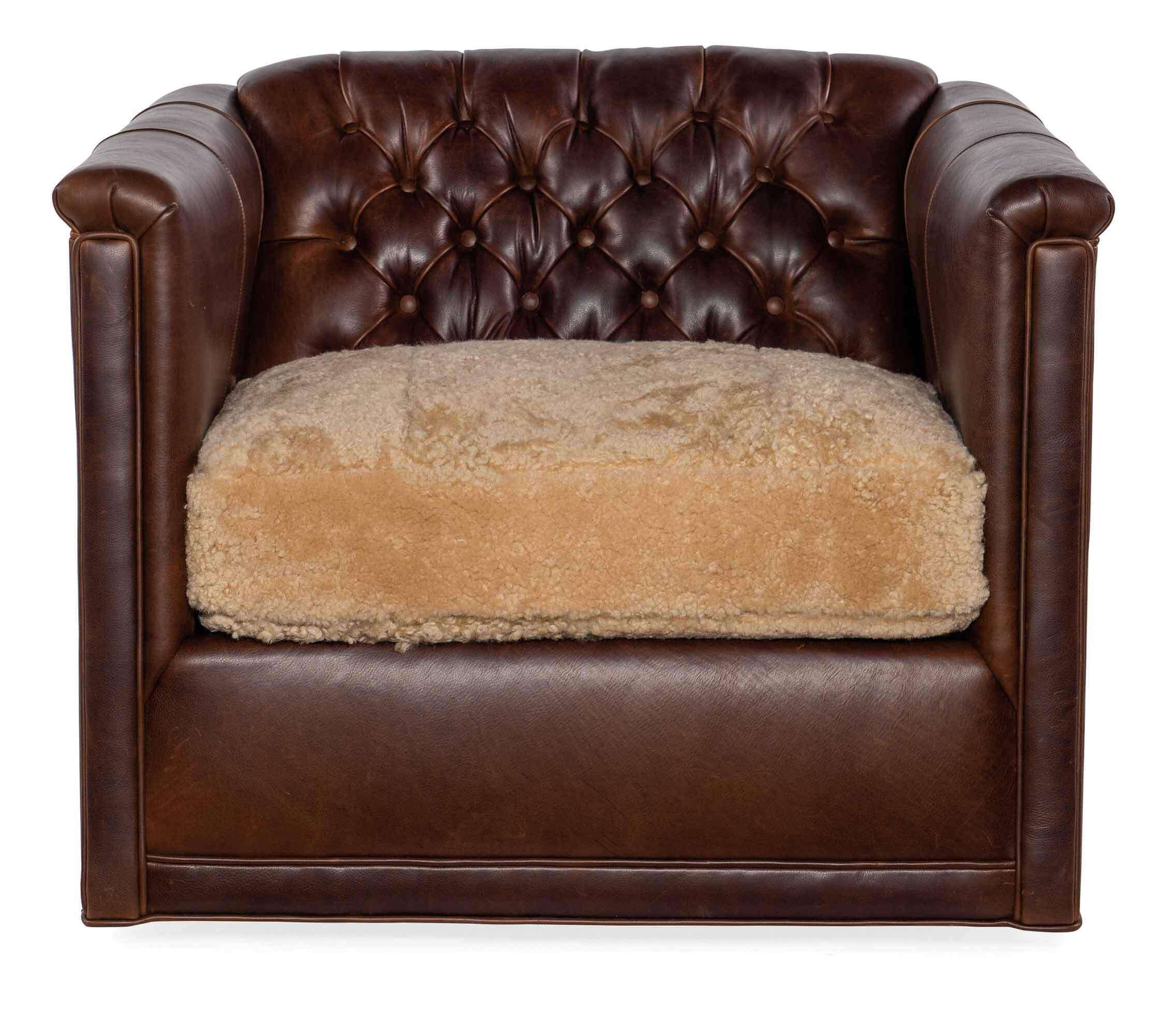 Jaden Leather Swivel Chair - Image 5