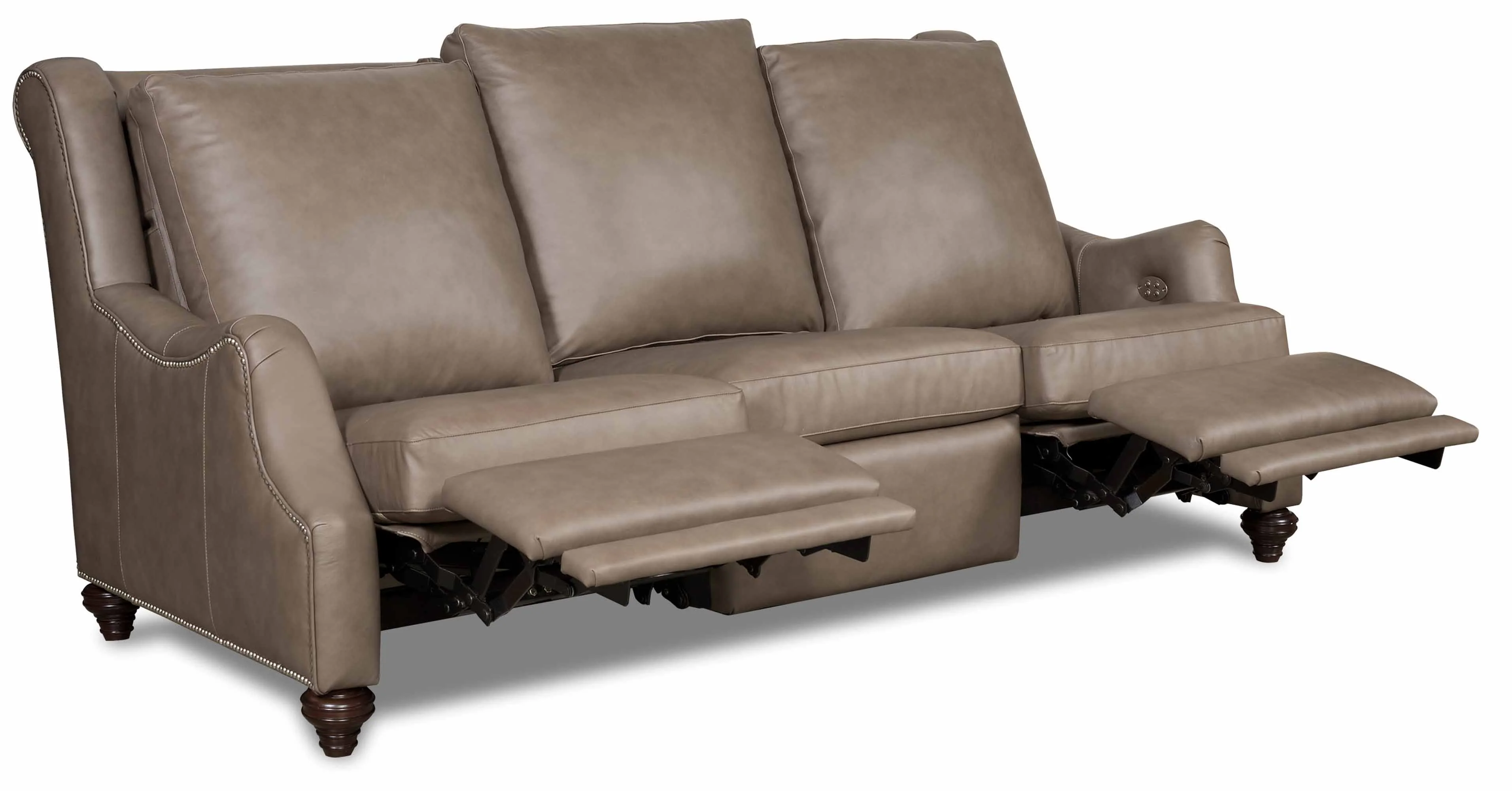 Jake Leather Power Reclining Sofa With Articulating Headrest - Image 3