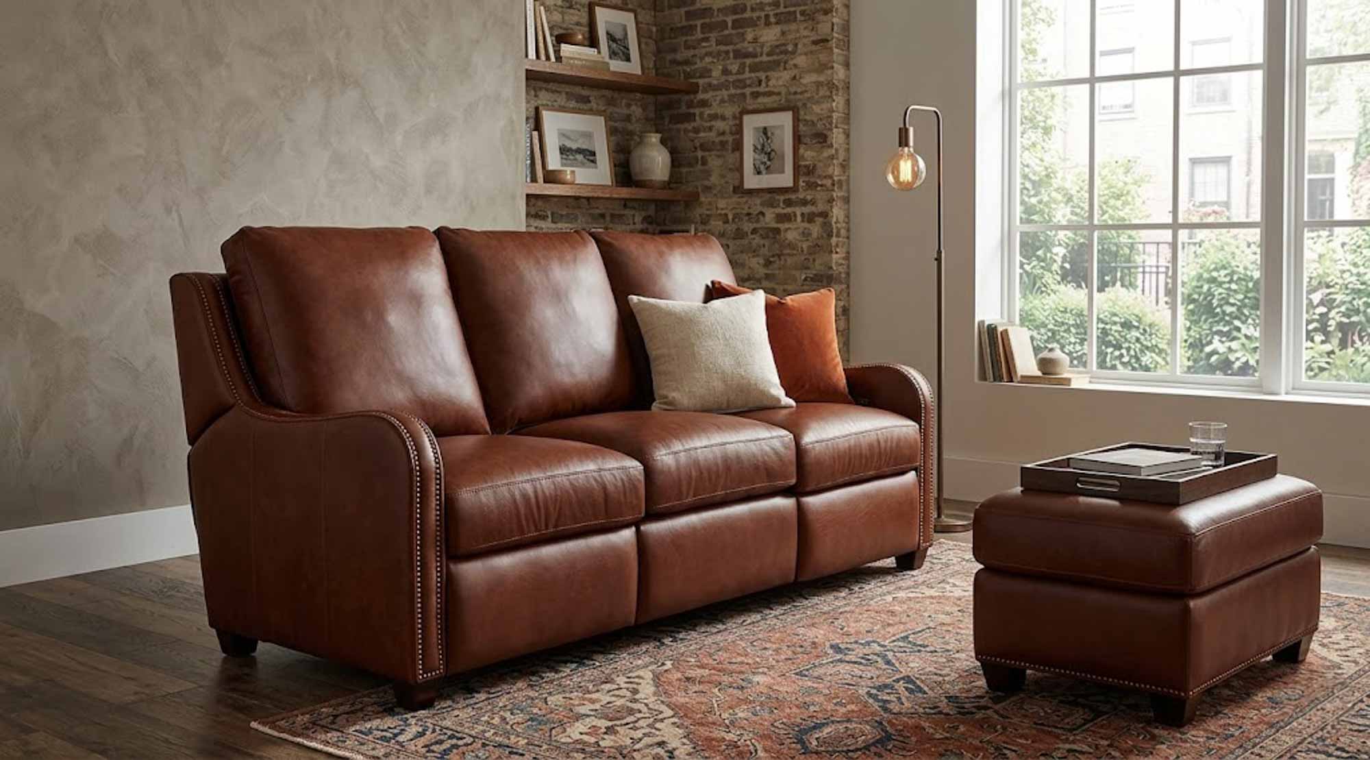 Jamie Leather Power Reclining Sofa With Articulating Headrest - Image 3