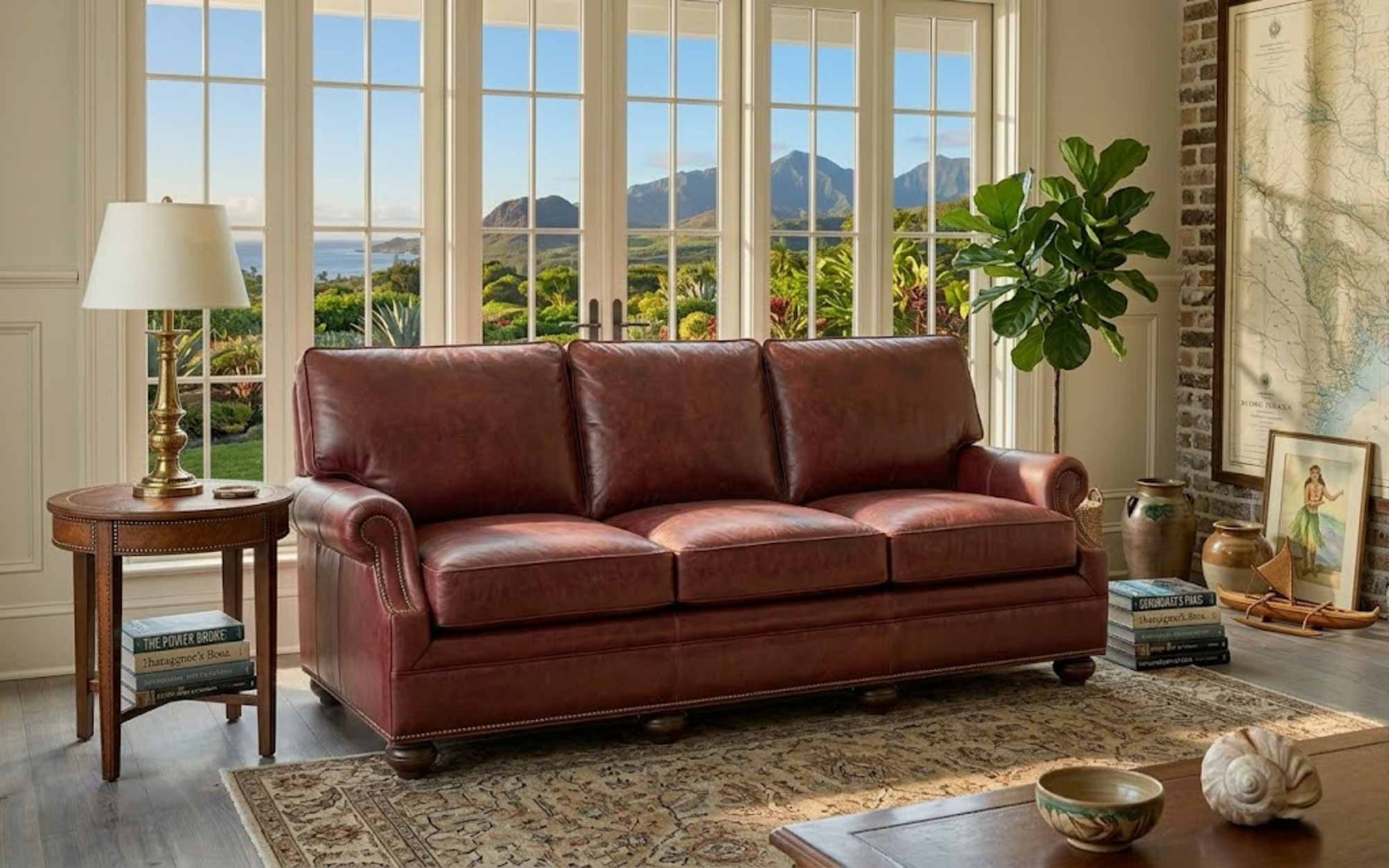 Jarrett Leather Loveseat - Image 6