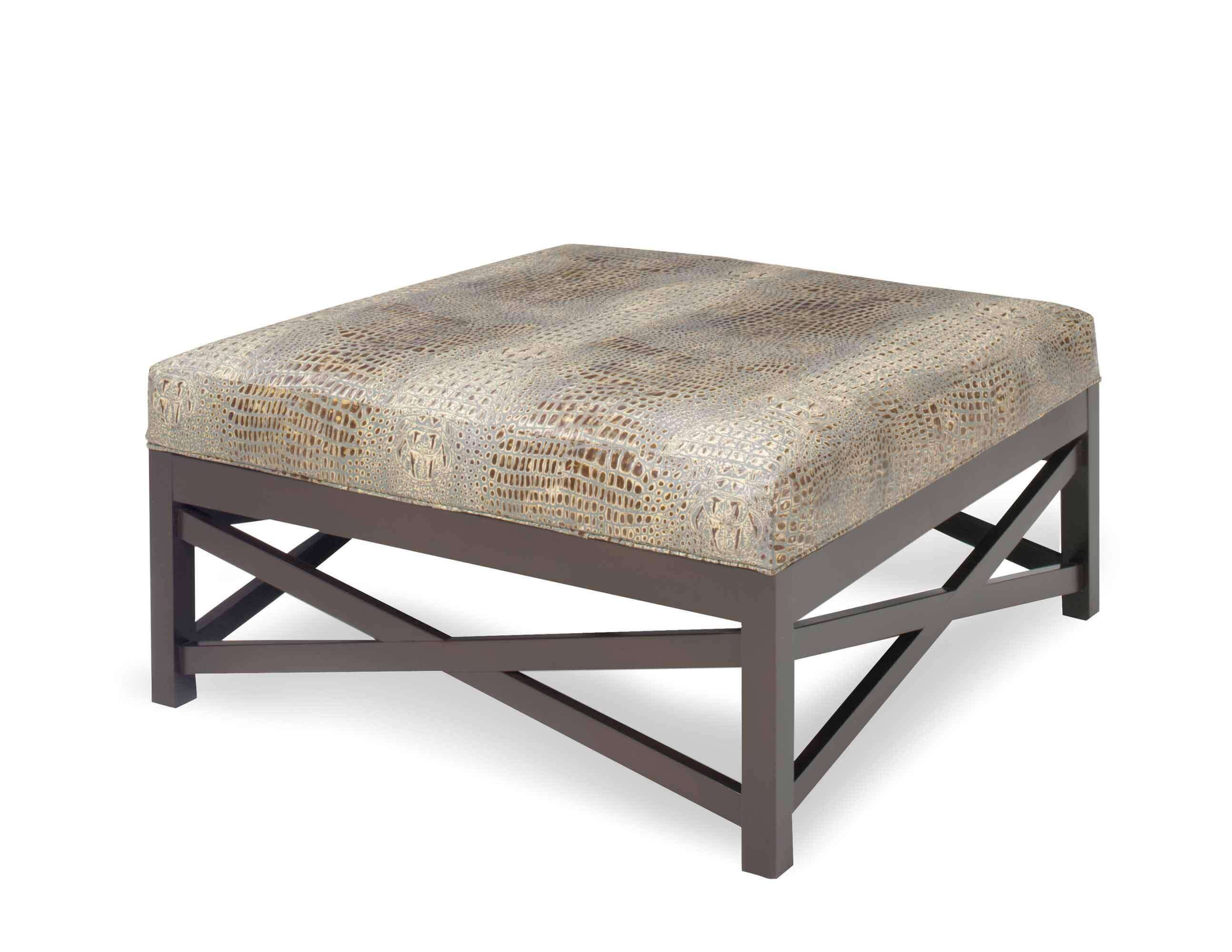 Jasper Leather Cocktail Ottoman