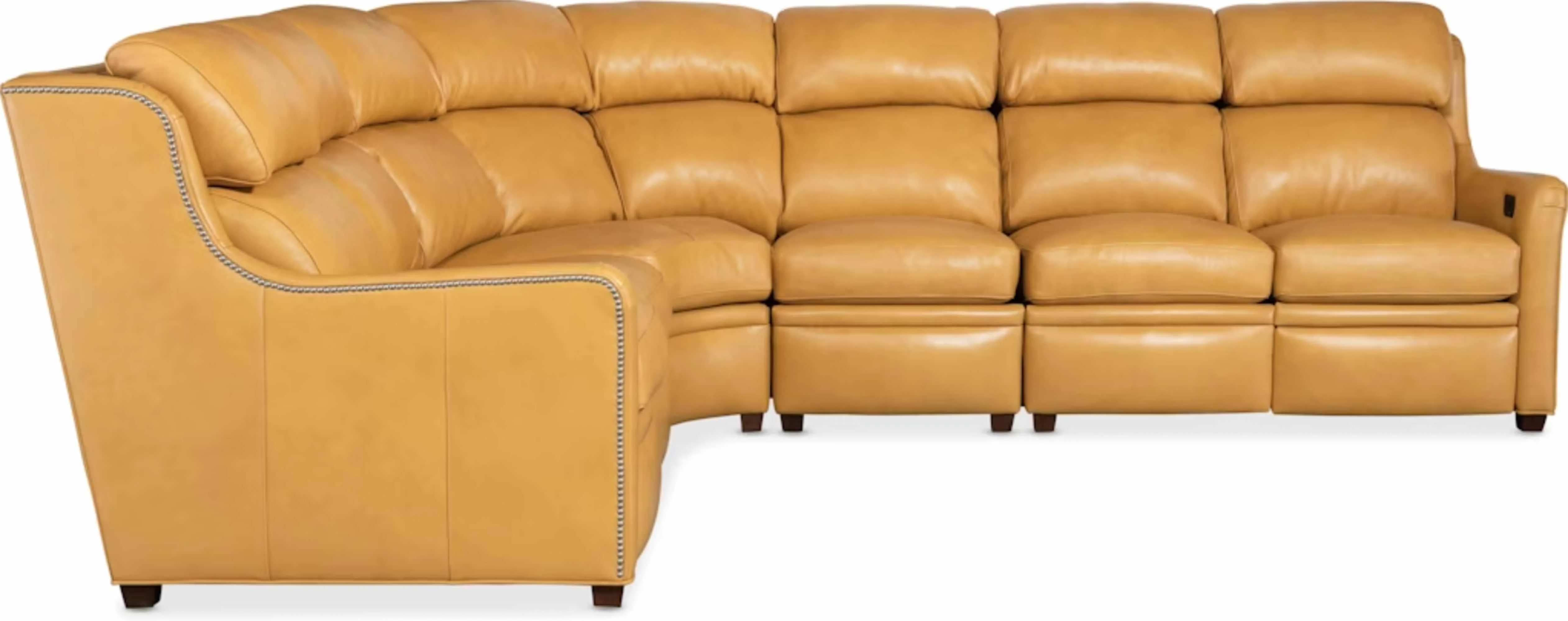 Johnson Leather Power Reclining Sectional With Articulating Headrest - Image 2