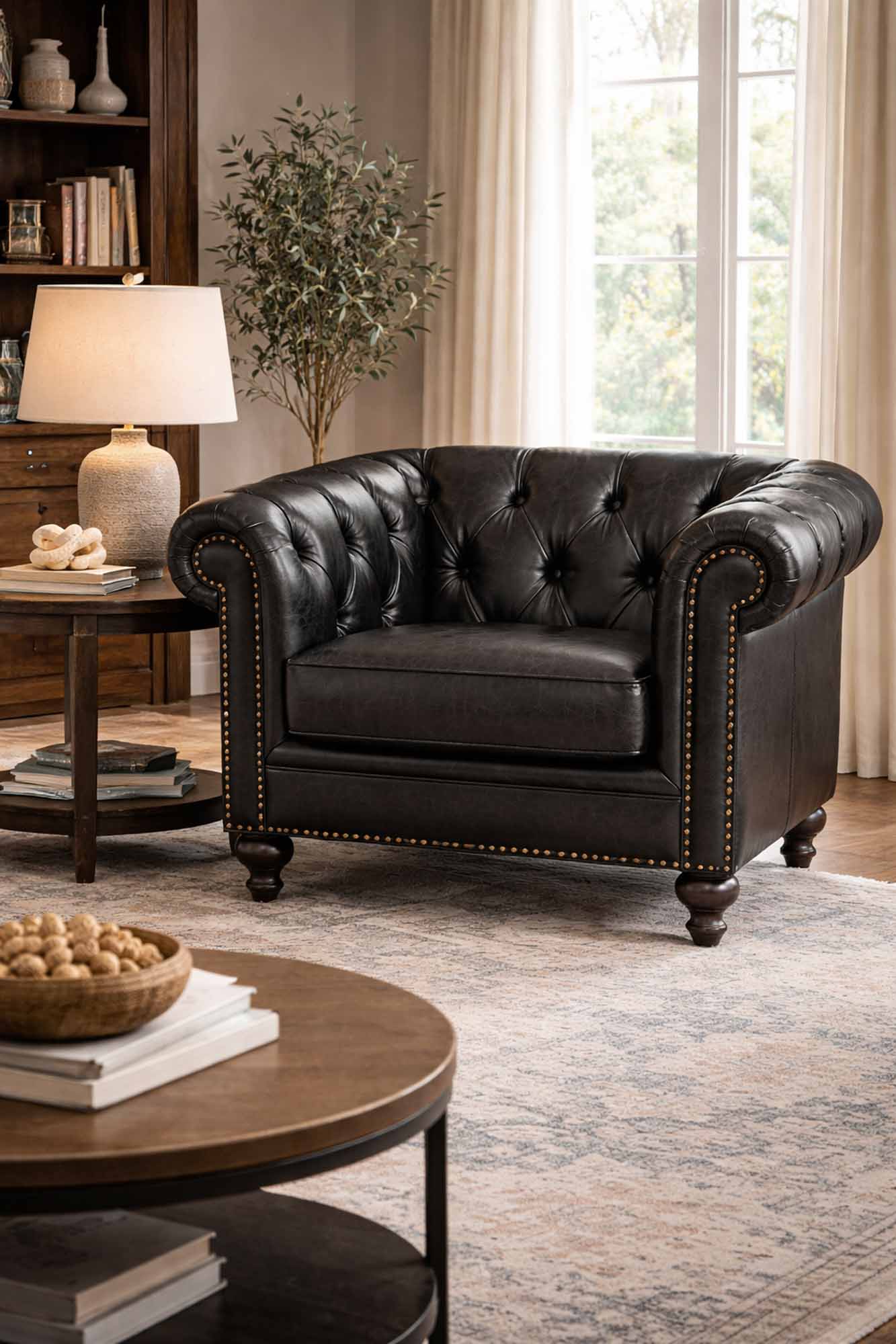 Jude Leather Chair - Image 2