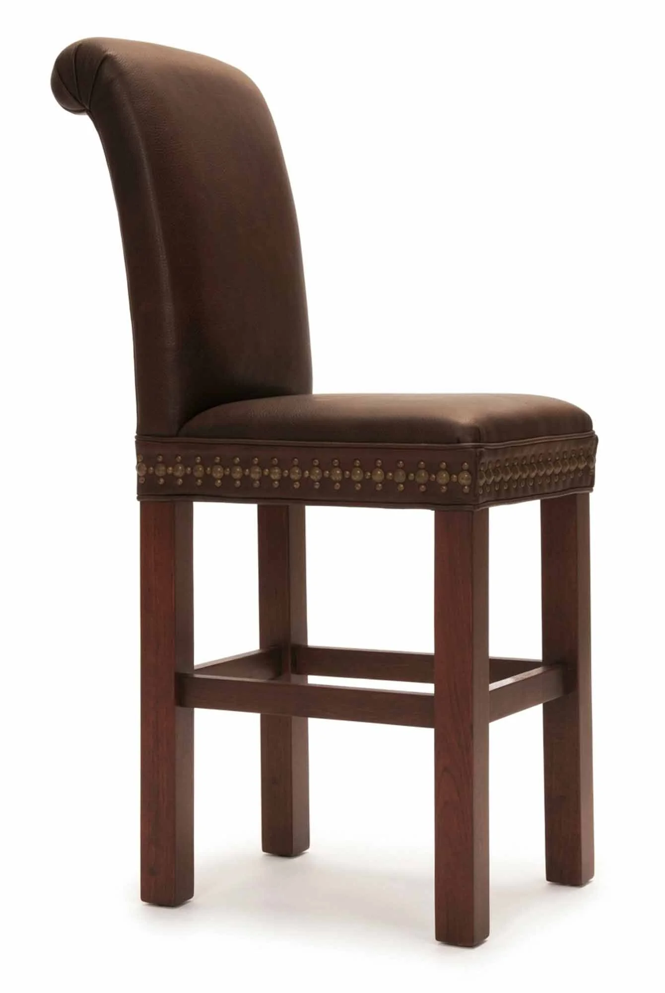 Justice Armless Leather Bar Stool