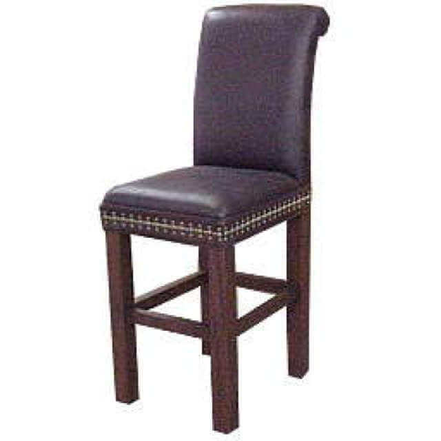 Justice Armless Leather Bar Stool - Image 2