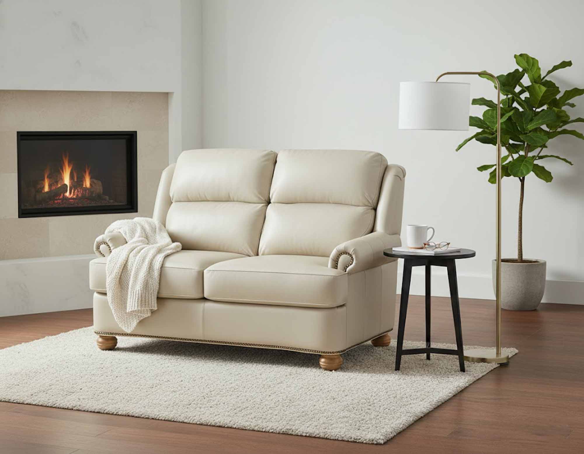 Justin Leather Loveseat - Image 6