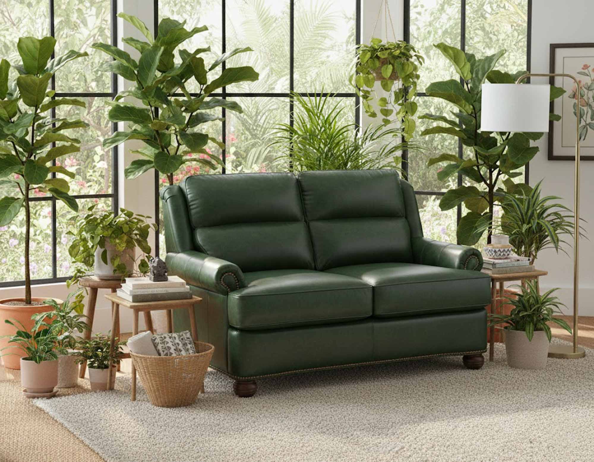 Justin Leather Loveseat - Image 7