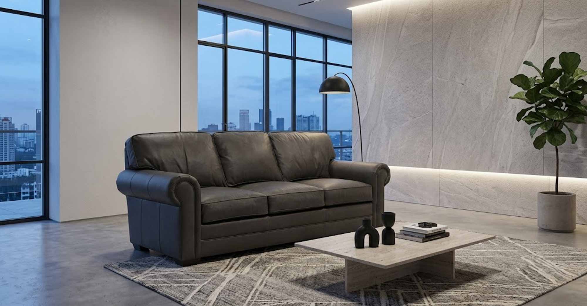 Kahne Leather Loveseat - Image 6