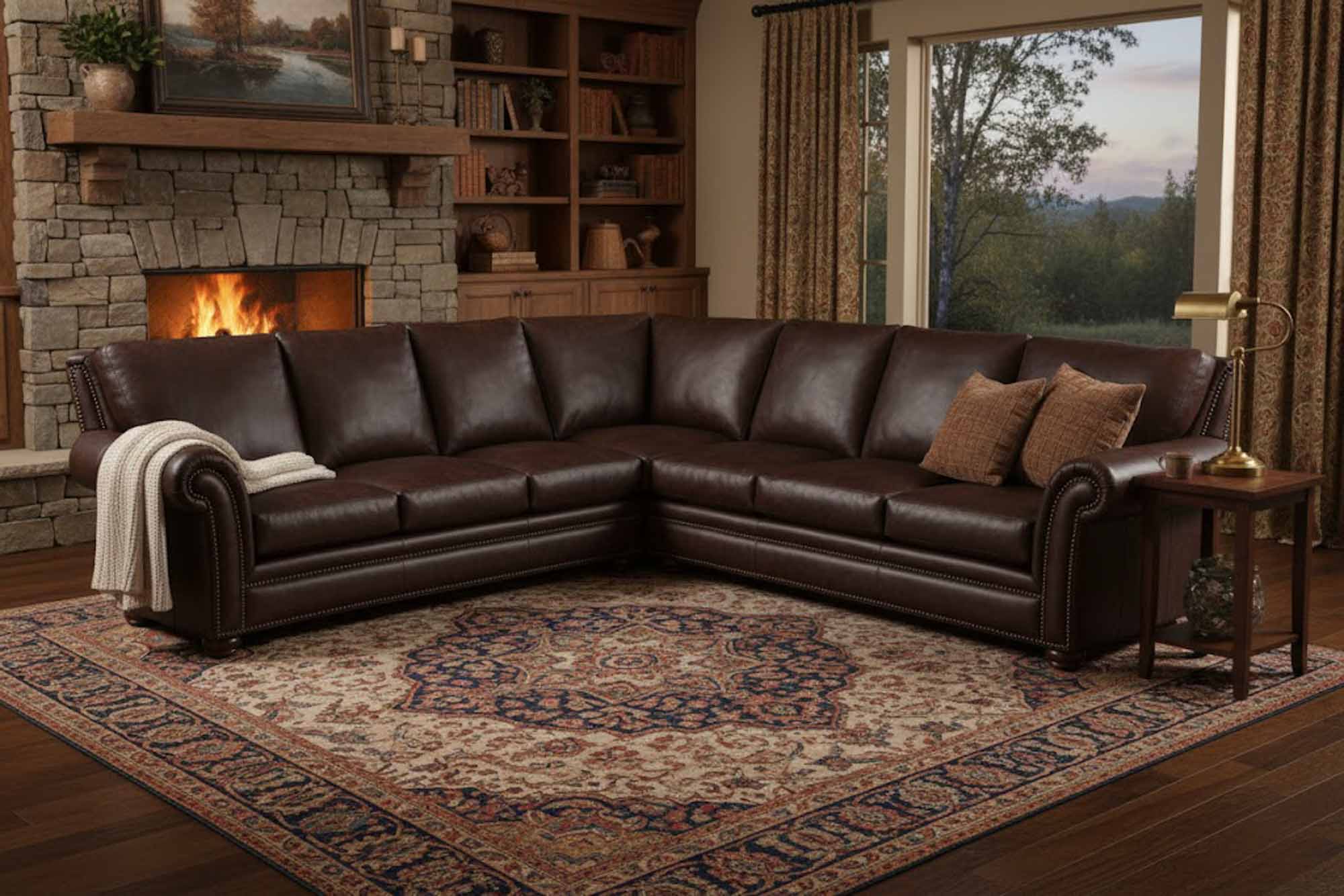 Kaymus Leather Sectional - Image 3