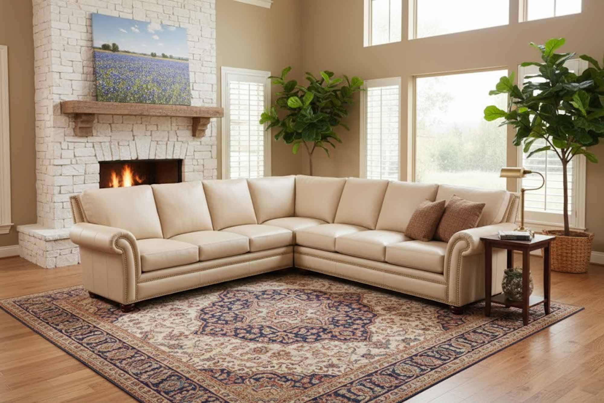 Kaymus Leather Sectional - Image 4