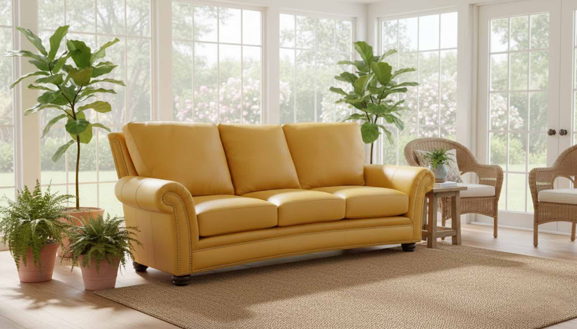 Kaymus Leather Sofa - Image 9