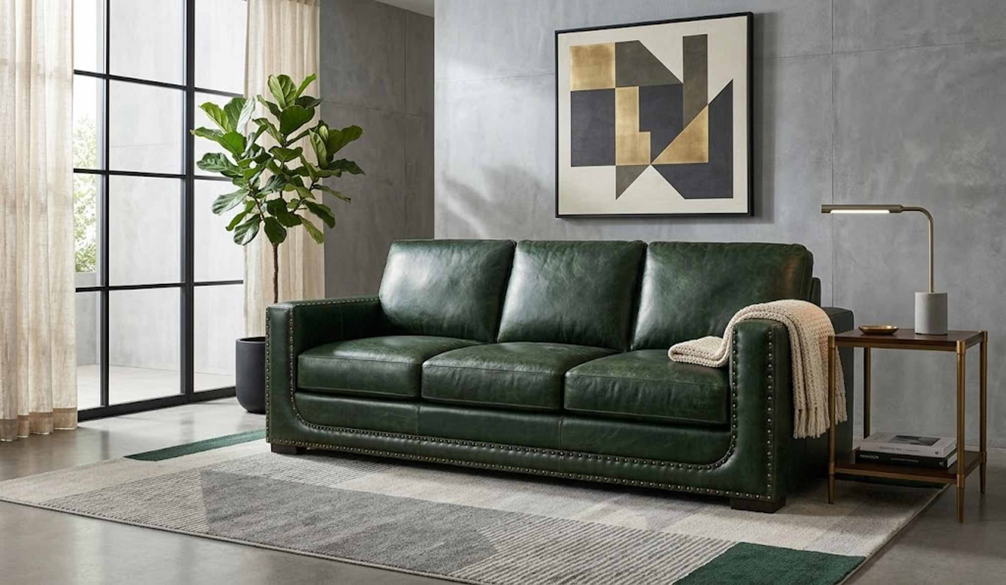 Kempton Leather Sofa - Image 9
