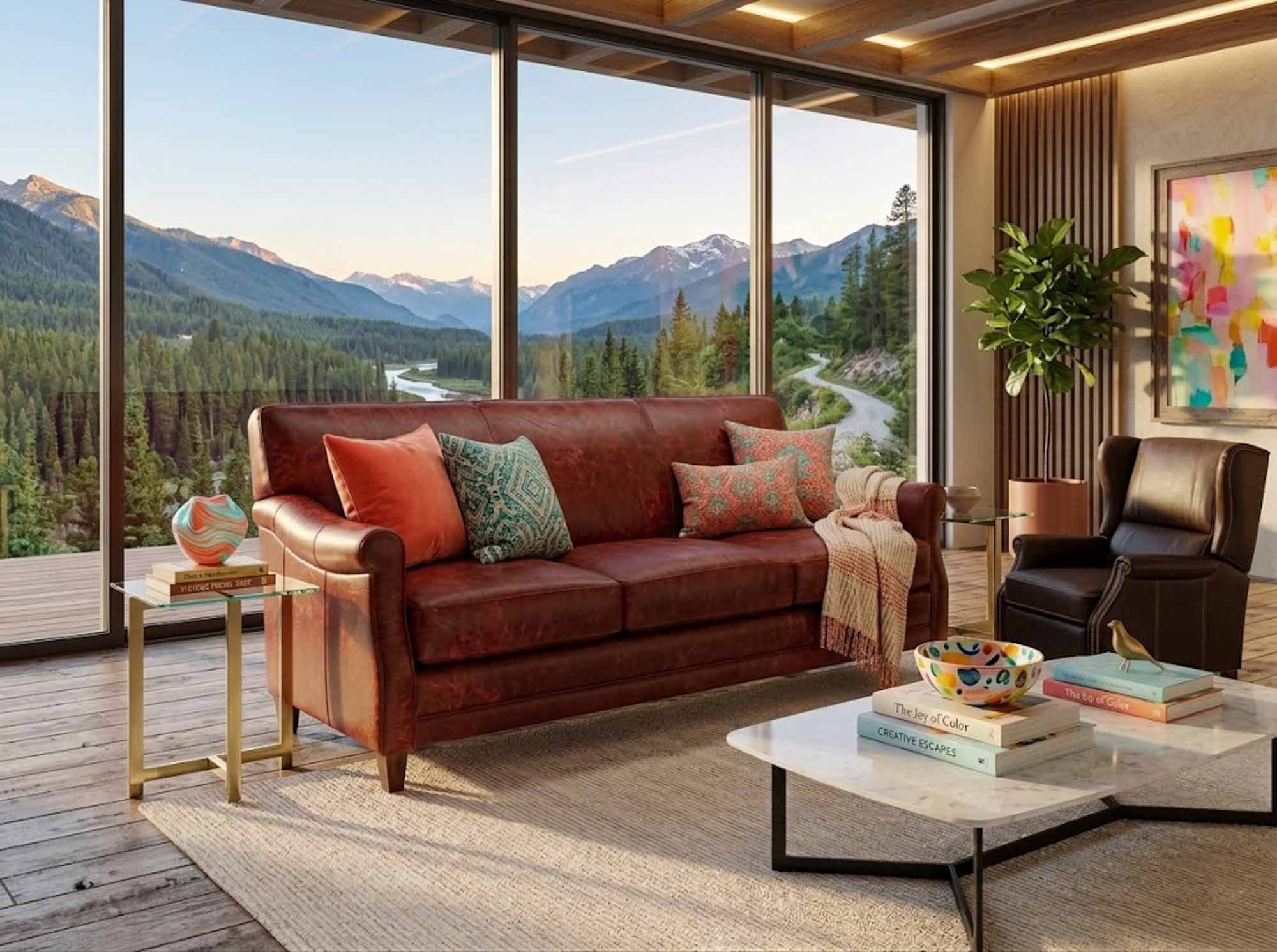 Kenya Leather Sofa - Image 3