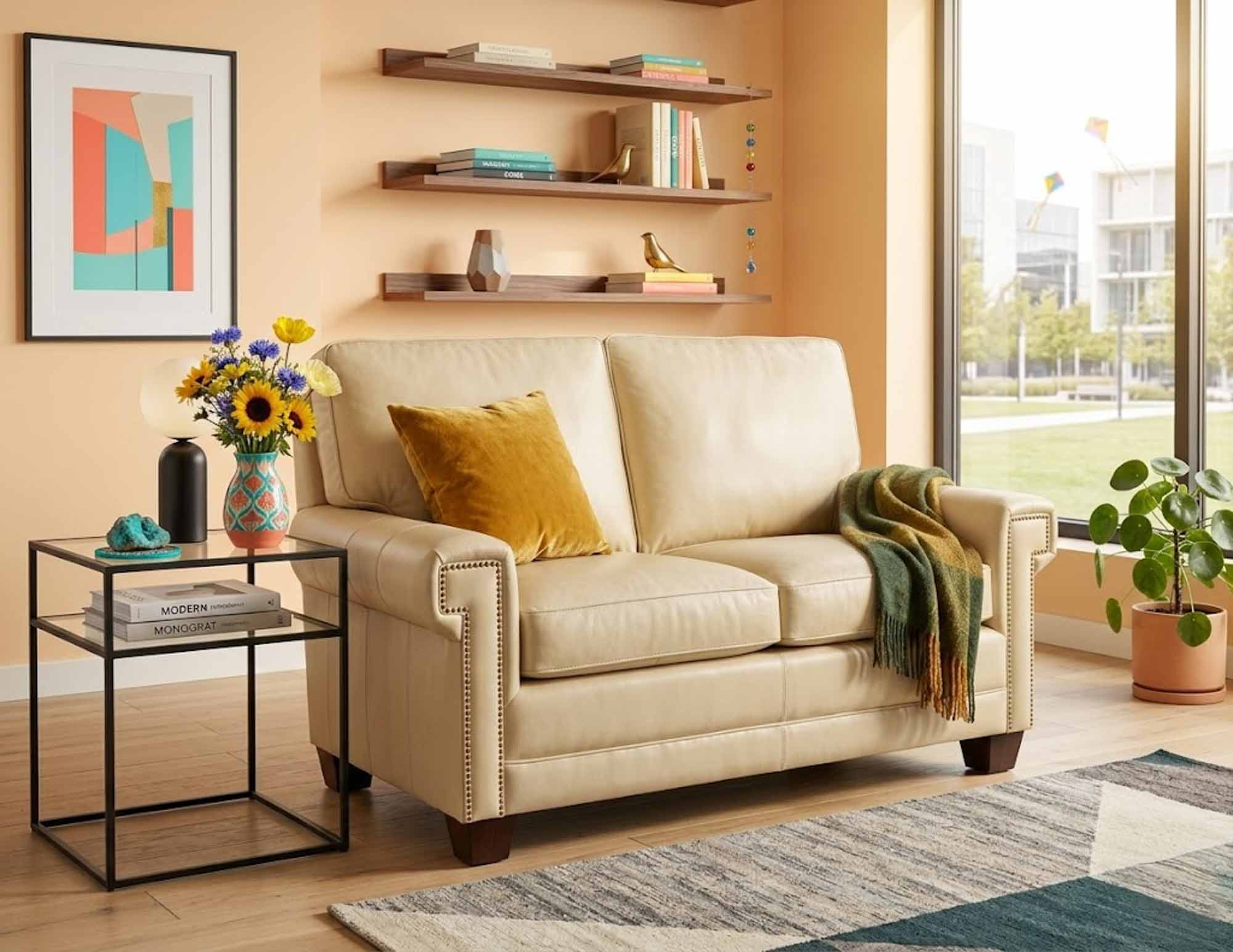 Keystone Leather Loveseat - Image 4