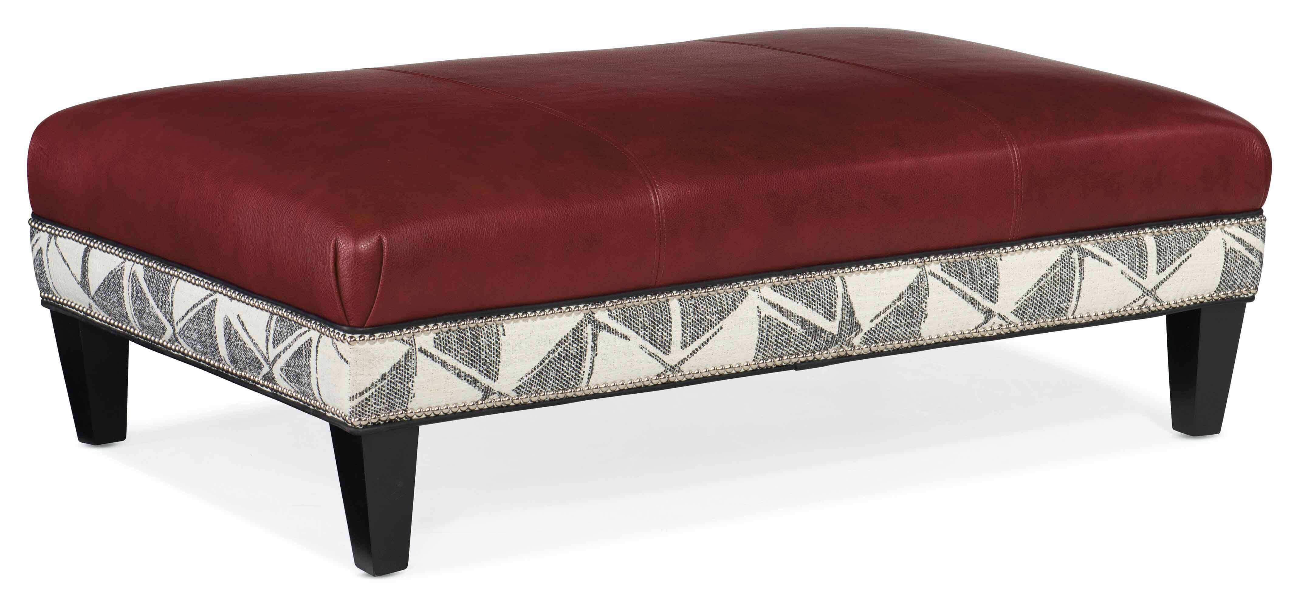 Kourtney Leather Cocktail Ottoman - Image 11