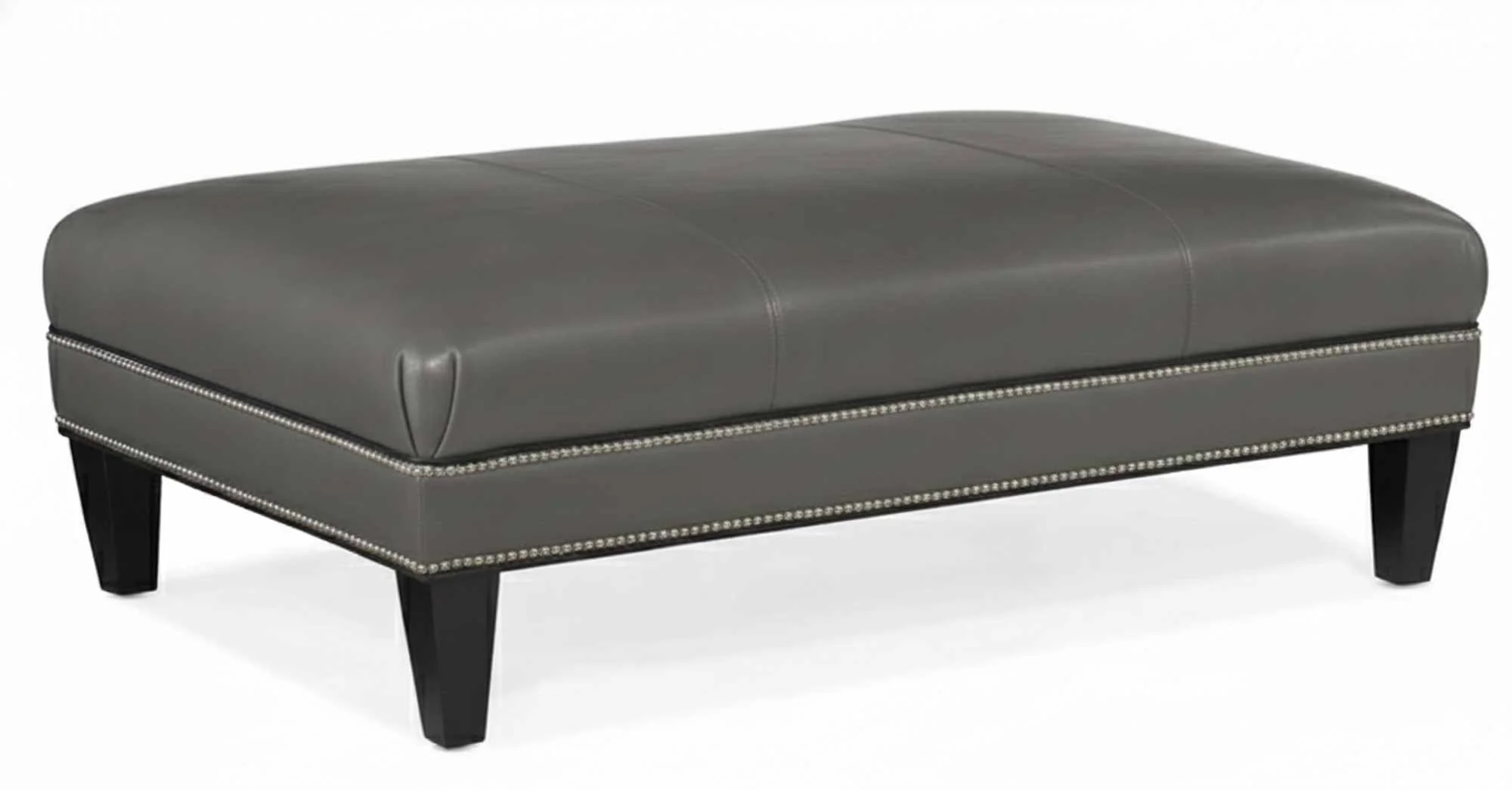 Kourtney Leather Cocktail Ottoman - Image 2