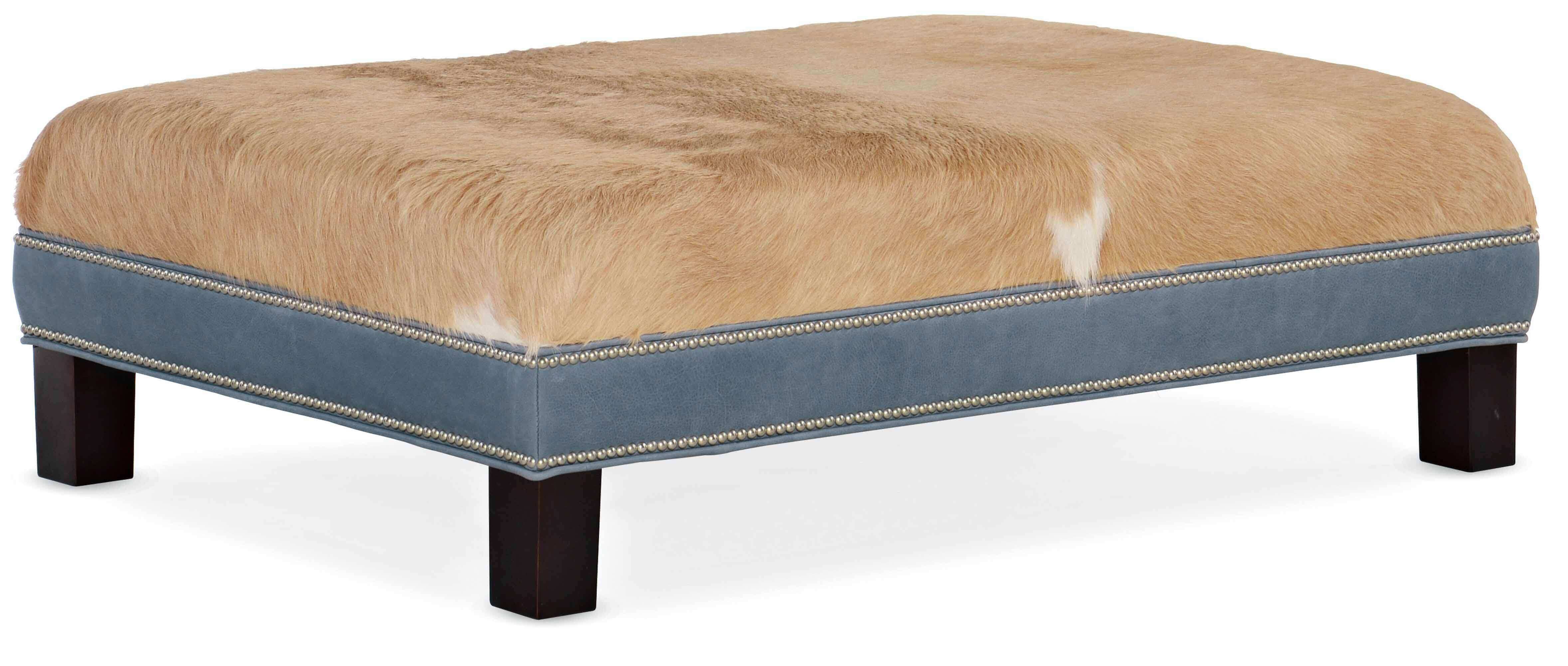 Kourtney Leather Cocktail Ottoman - Image 4