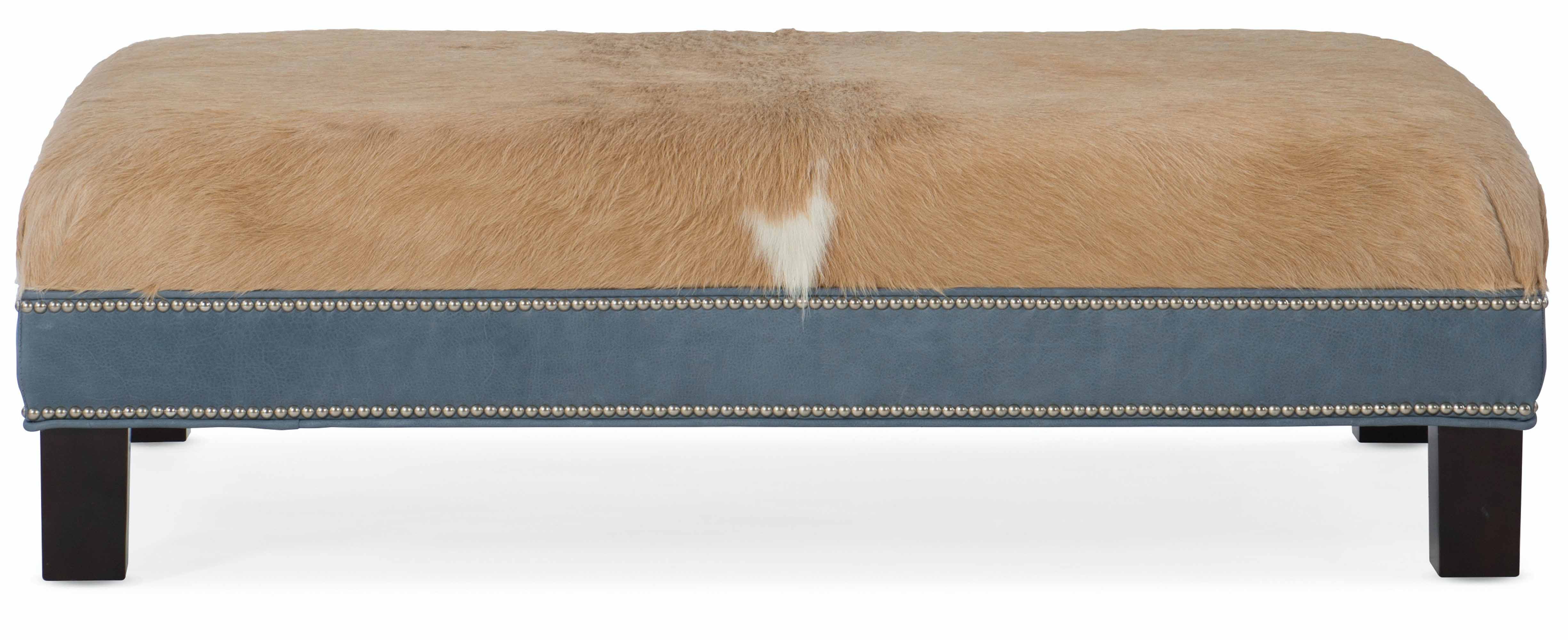 Kourtney Leather Cocktail Ottoman - Image 5
