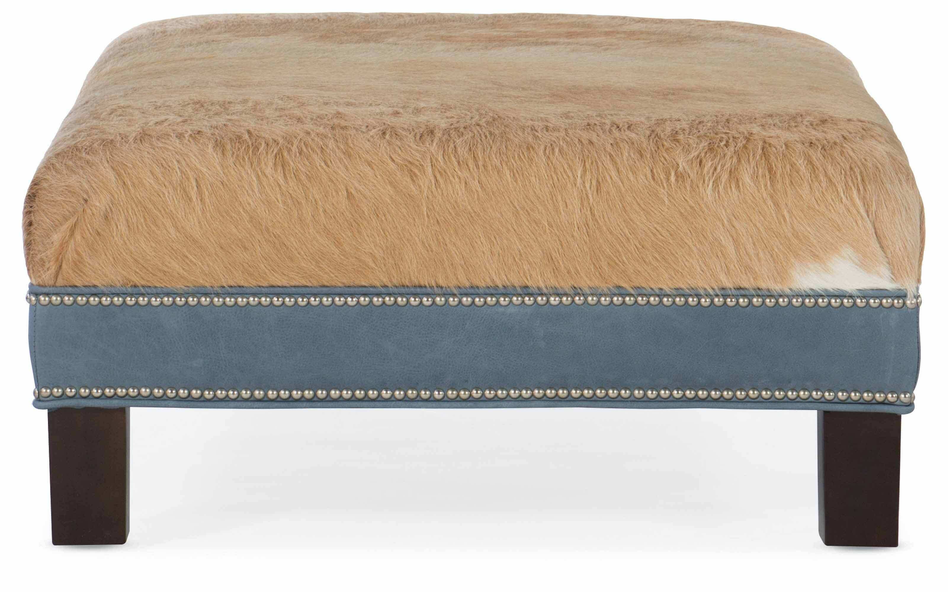 Kourtney Leather Cocktail Ottoman - Image 6