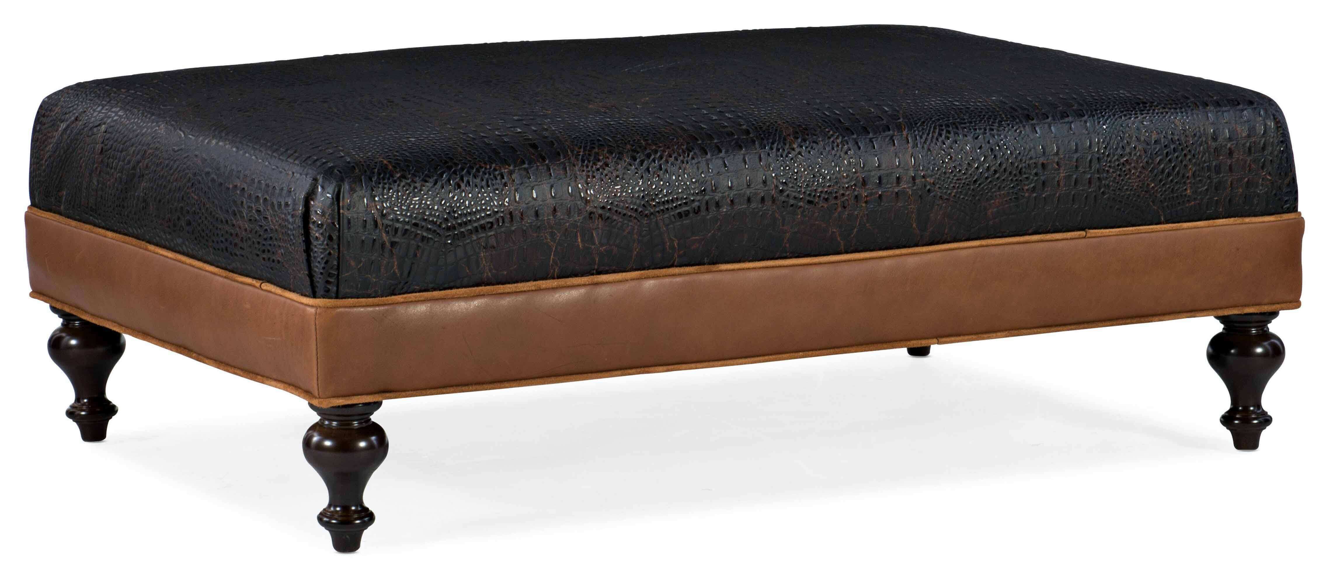 Kourtney Leather Cocktail Ottoman - Image 8