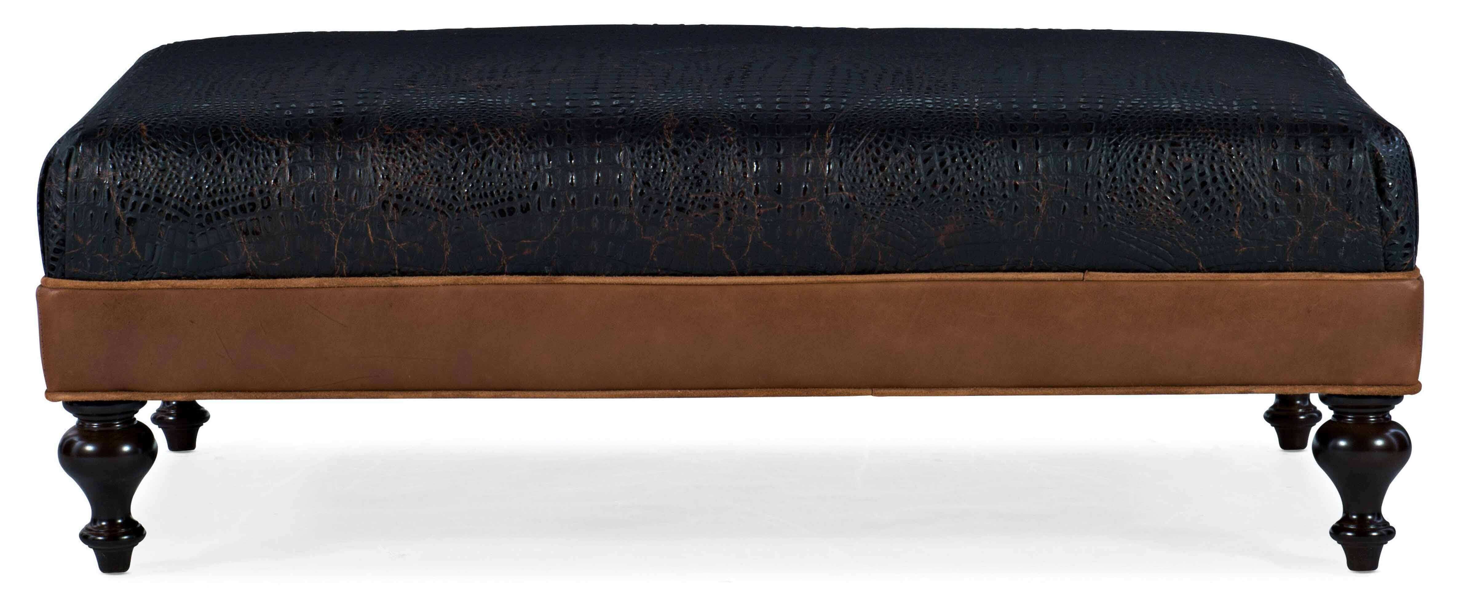Kourtney Leather Cocktail Ottoman - Image 9
