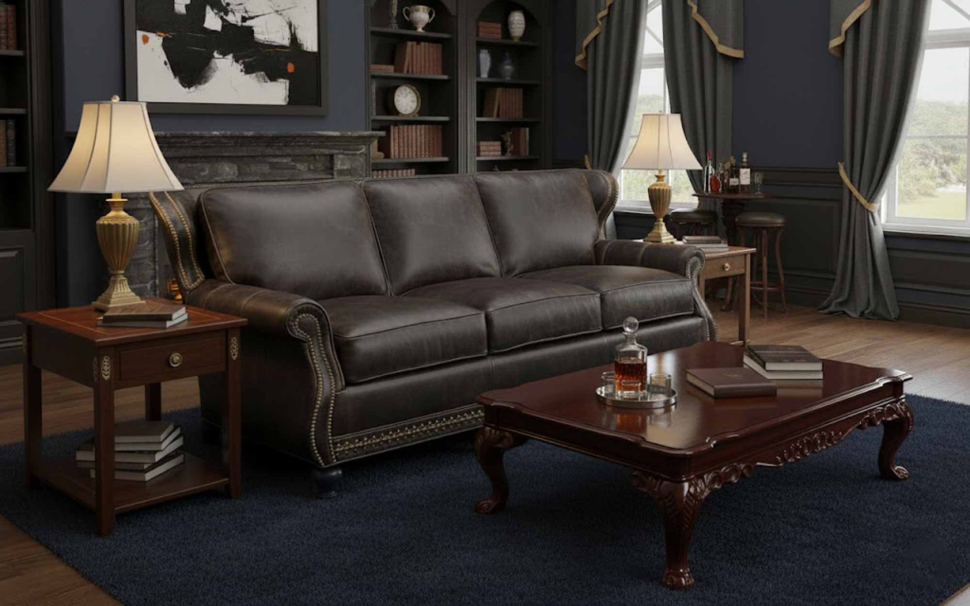 Kruger Leather Sofa - Image 4