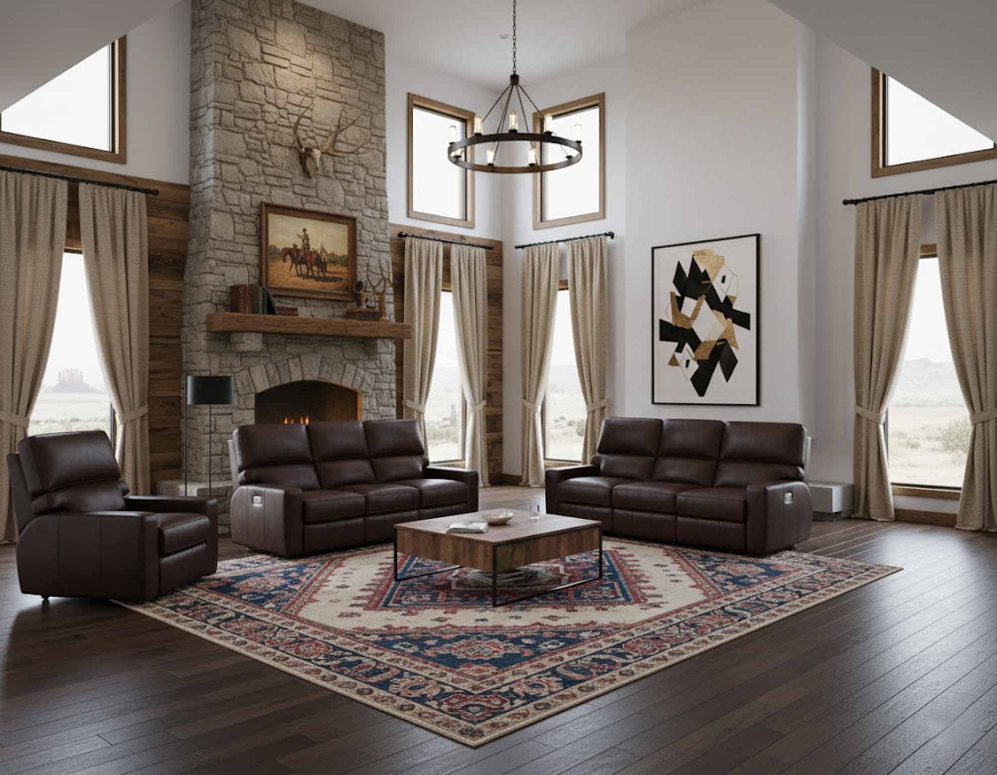 Larsen Leather Reclining Loveseat - Image 3