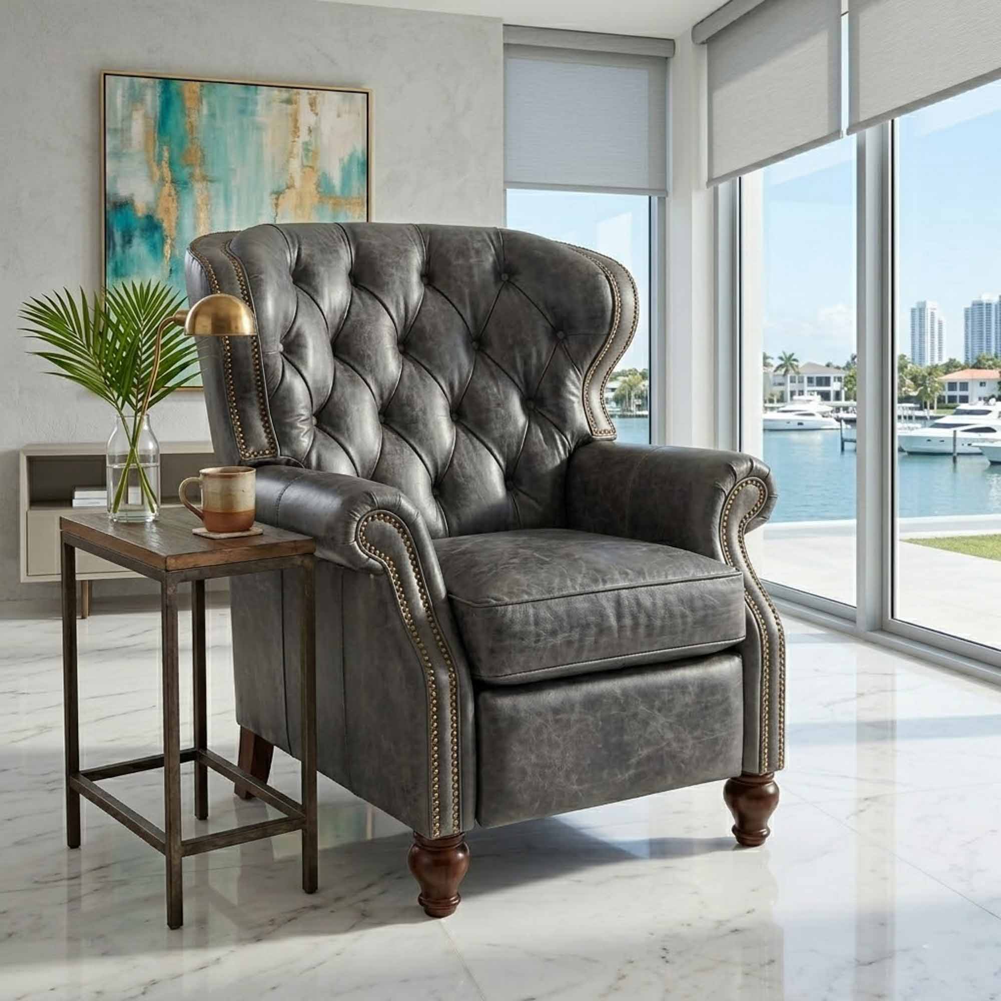 Lauren Leather Recliner - Image 3
